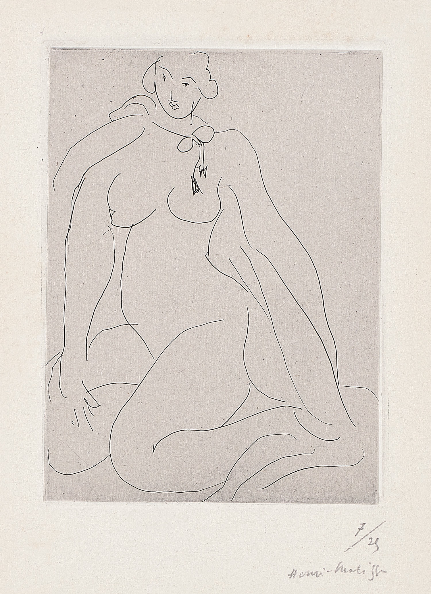 Henri Matisse — Nu accroupi, une cordelière nouée autour du cou (Seated Nude with Chord around the Neck)