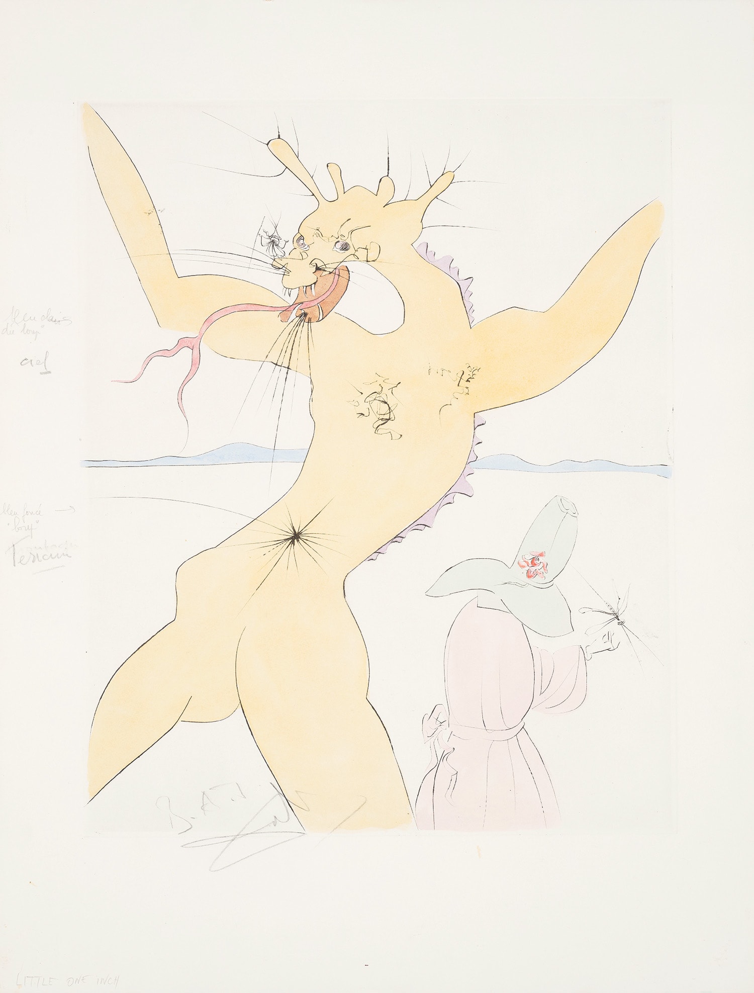 Salvador Dalí — Issun-bōshi (The Inch-High Samurai), from Japanese Fairy Tales