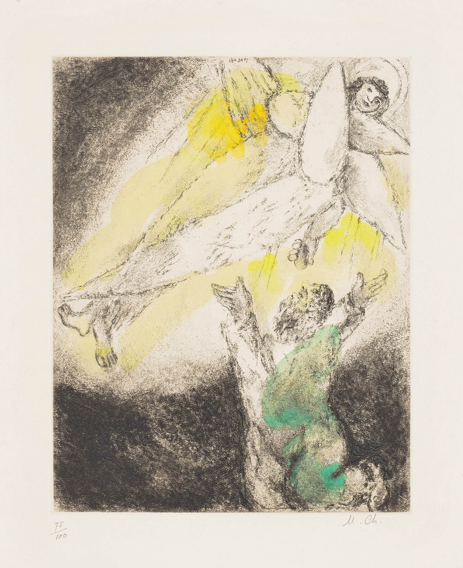 Marc Chagall — Vision d’Esaïe (Isaiah's Vision), plate 91 from La Bible