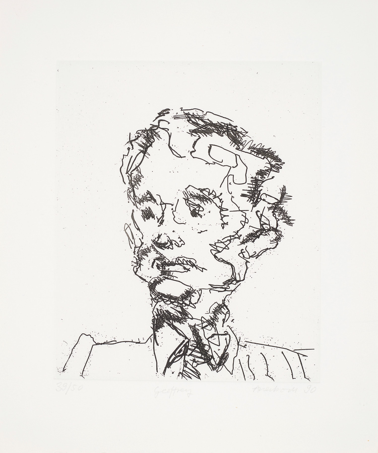 Frank Auerbach — Geoffrey, from Seven Portraits