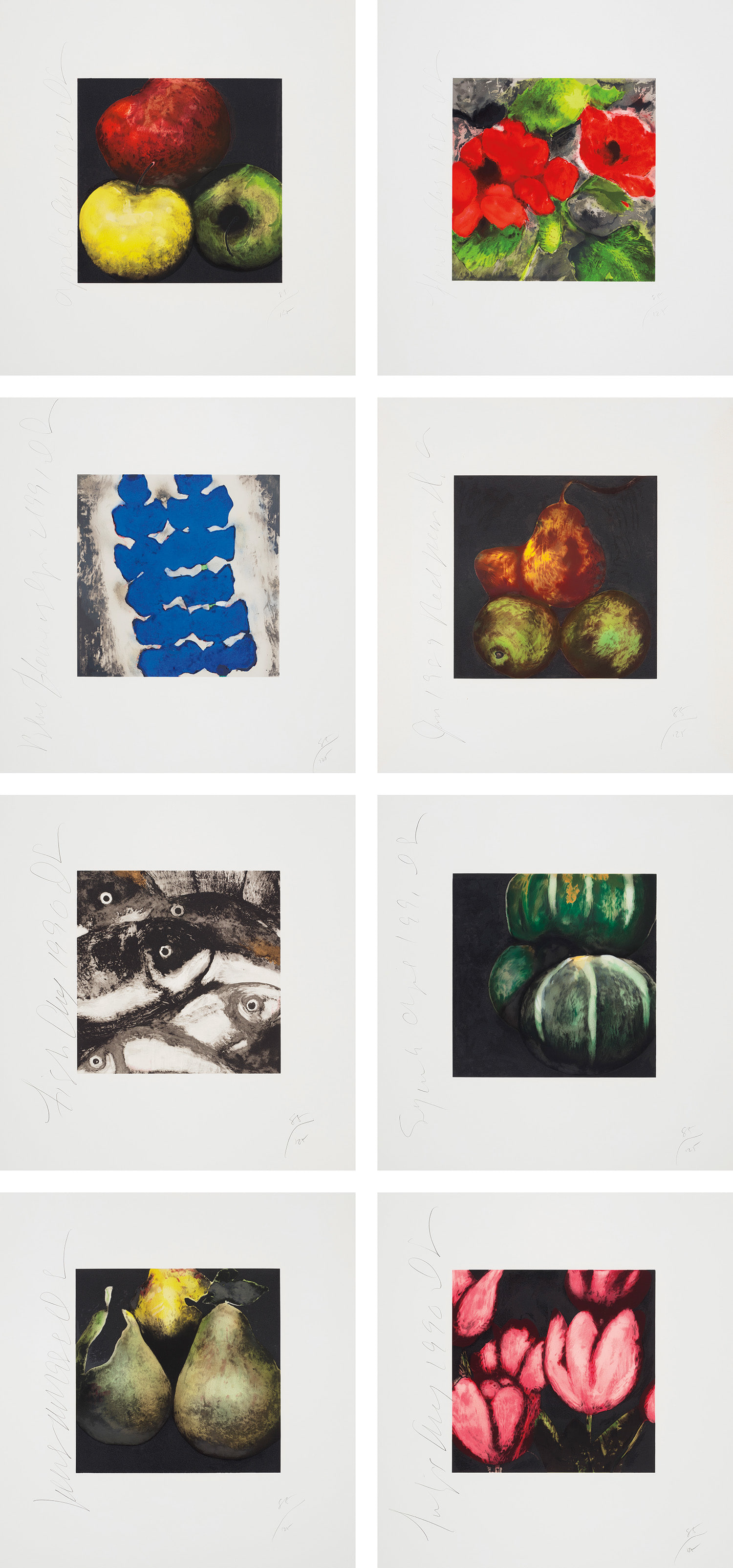 Donald Sultan — Fruit, Flowers and a Fish