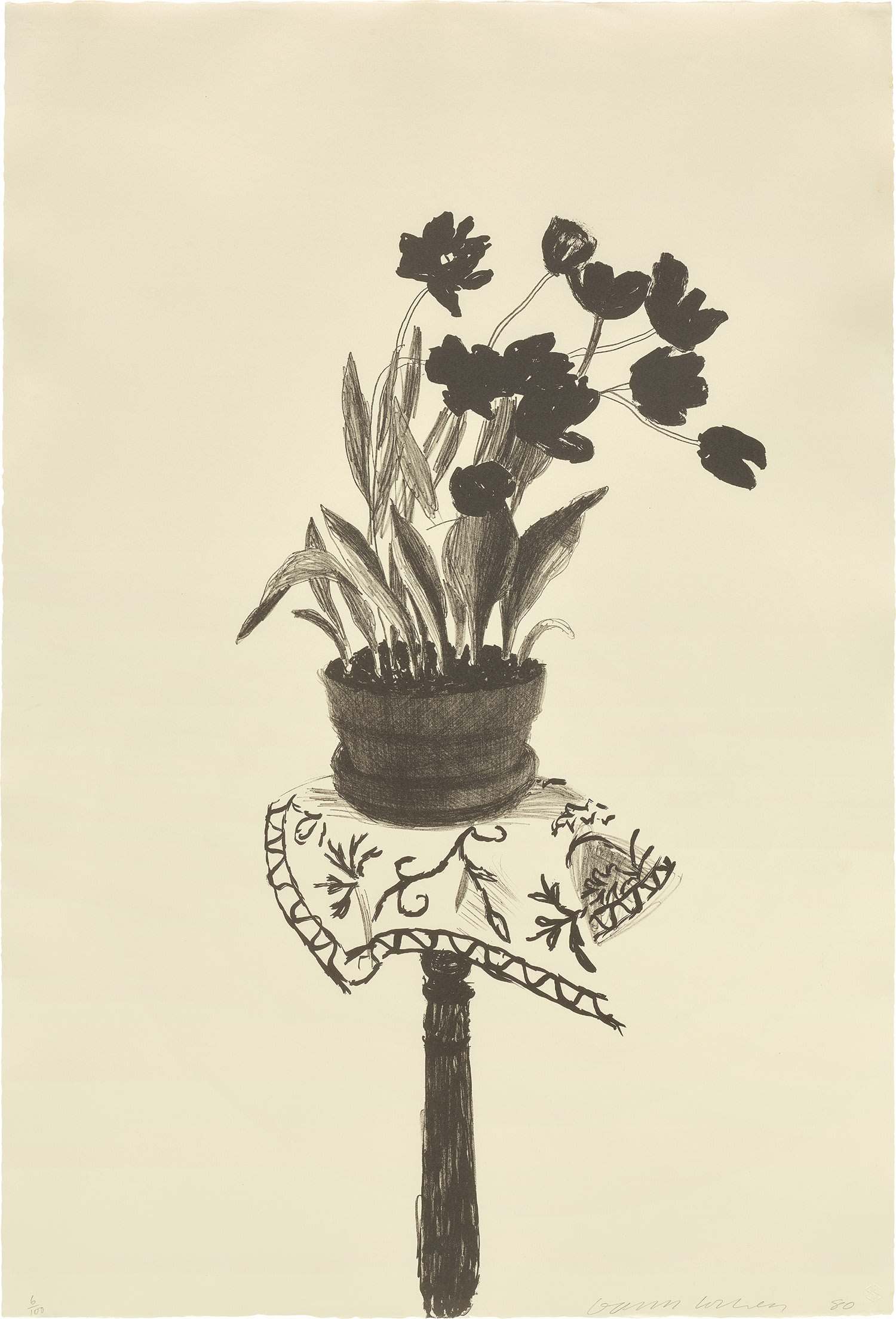 David Hockney — Black Tulips (T.G. 258; M.C.A.T. 236)
