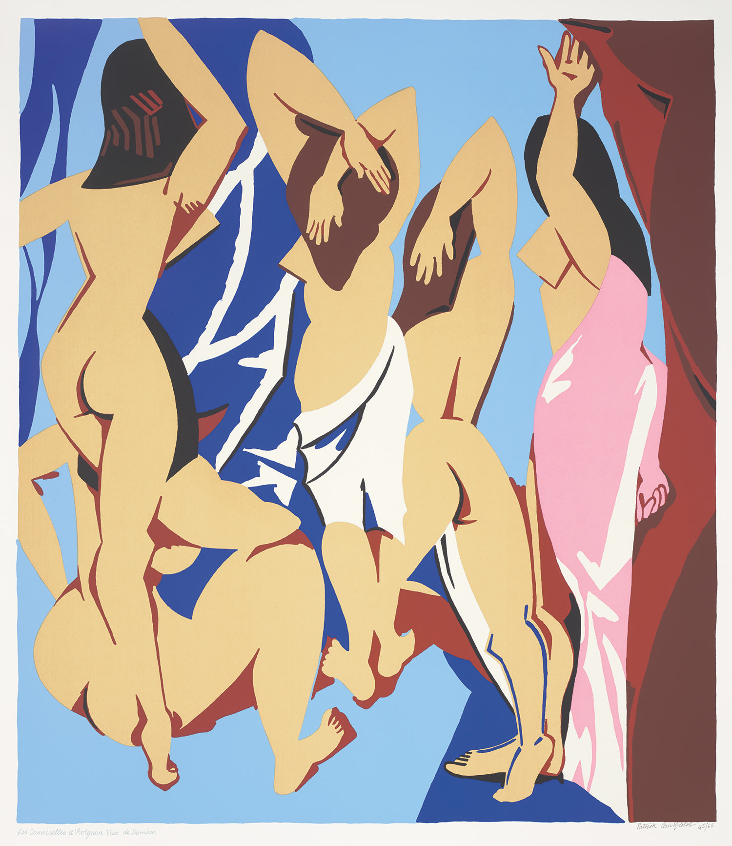 Patrick Caulfield — Les Desmoiselles d'Avignon vues de derrière (The Young Ladies of Avignon Seen from Behind) (C. 90)