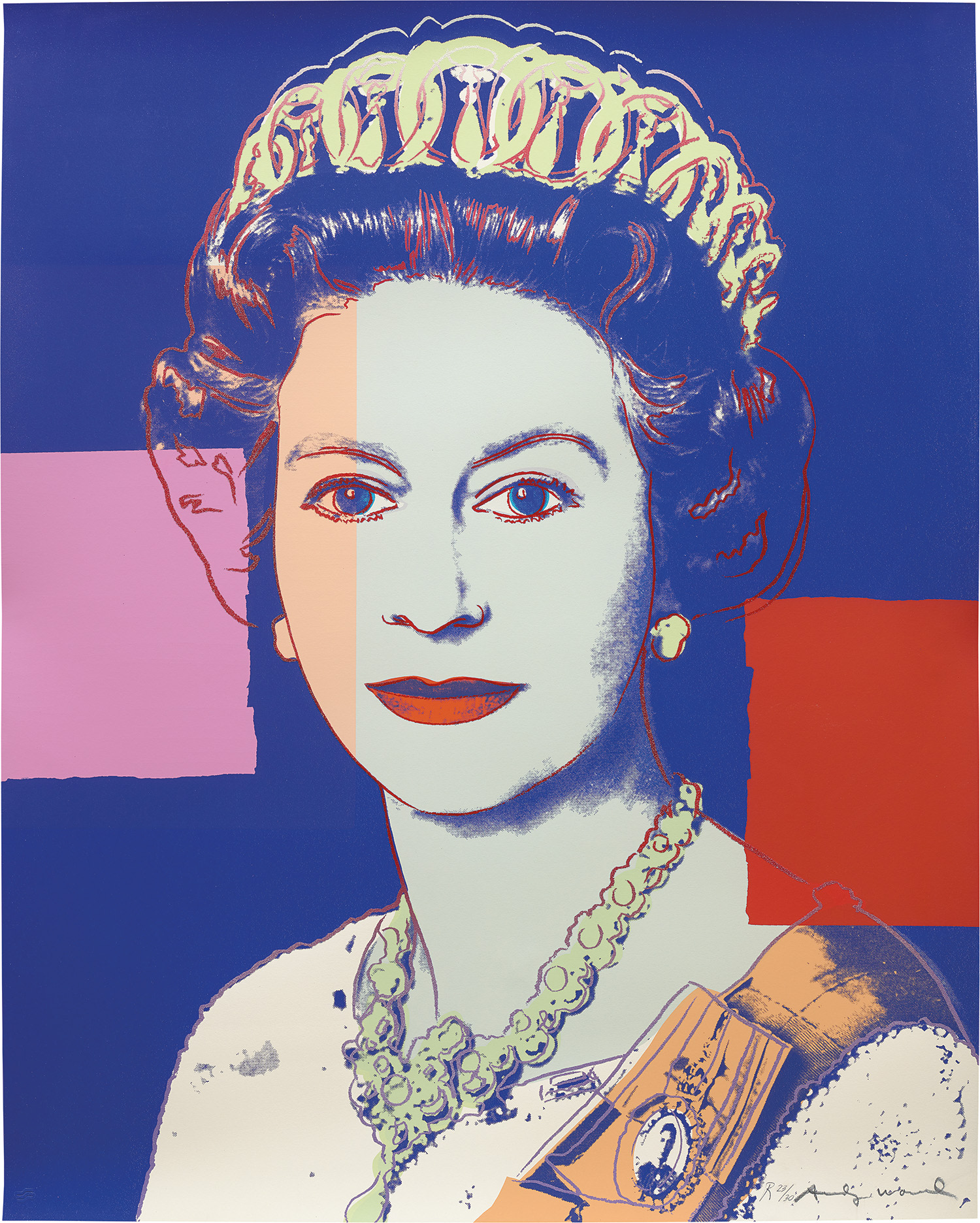 Andy Warhol — Queen Elizabeth II of the United Kingdom, from Reigning Queens (Royal Edition) (F & S. 337A)