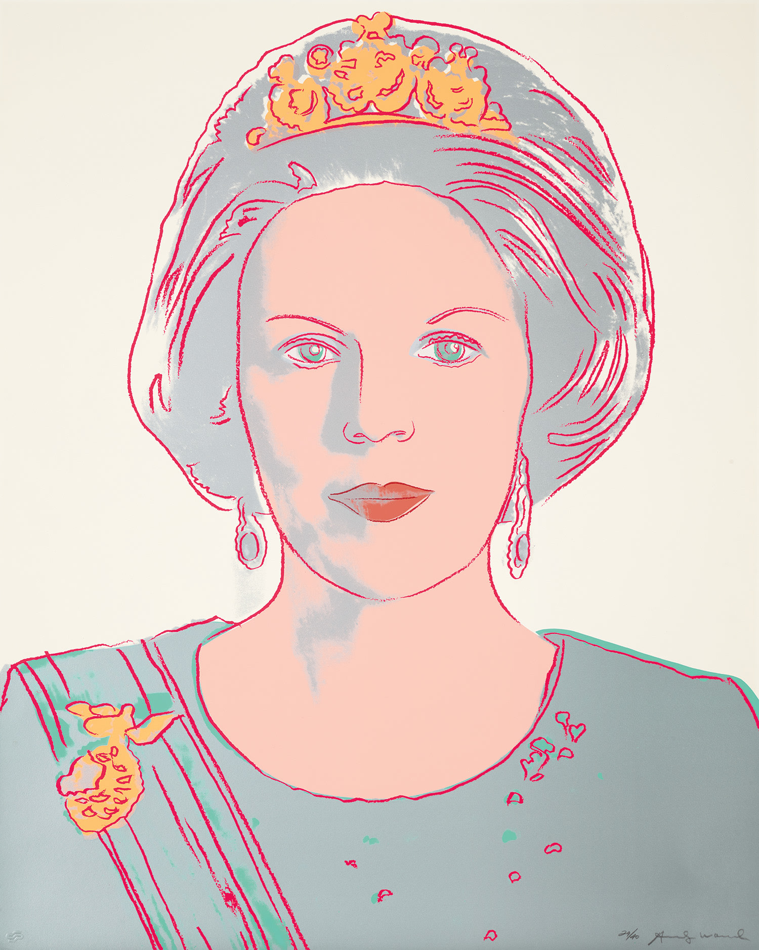 Andy Warhol — Queen Beatrix of the Netherlands, from Reigning Queens (F & S. 339)