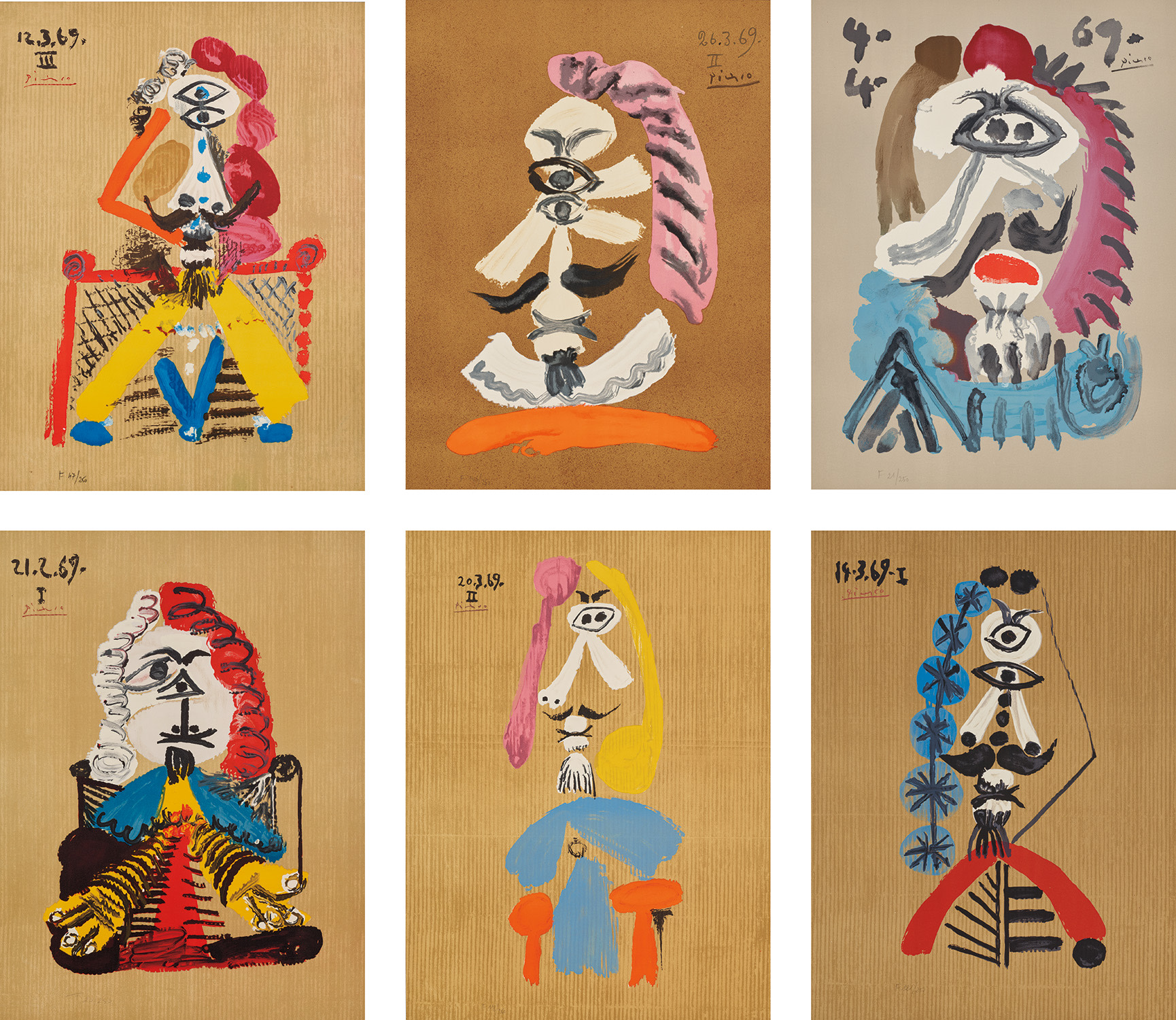 Pablo Picasso — Portrait imaginaire (Imaginary Portraits): six plates