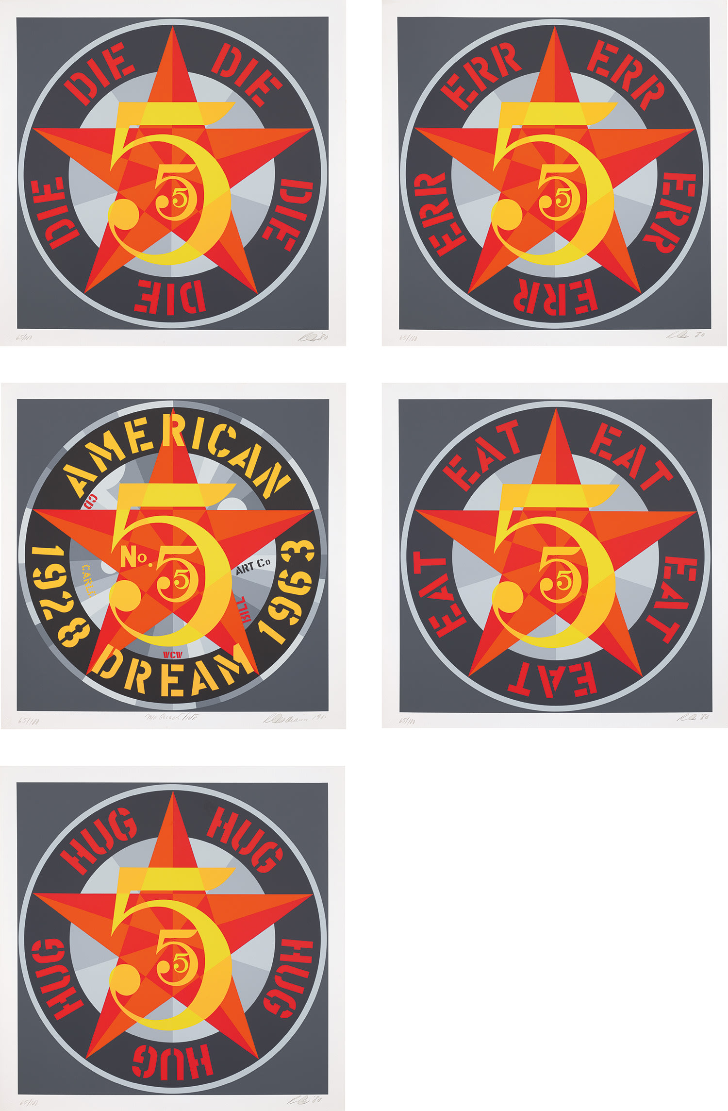 Robert Indiana — American Dream No. 5 (The Golden Five) (S. 113)