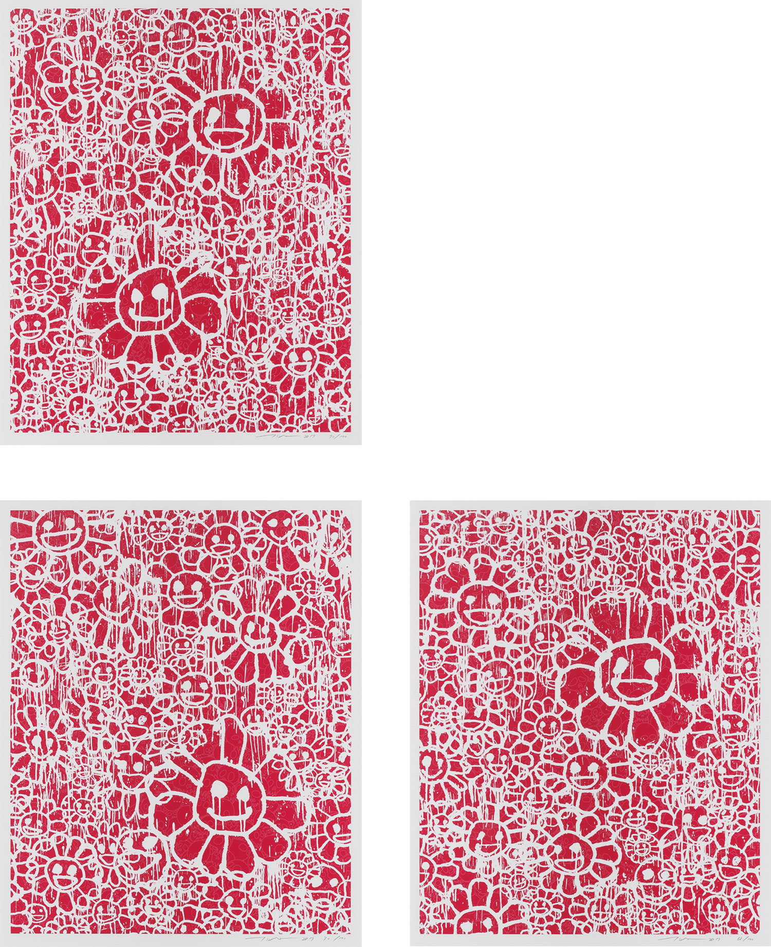Takashi Murakami — MADSAKI Flowers Red A-C