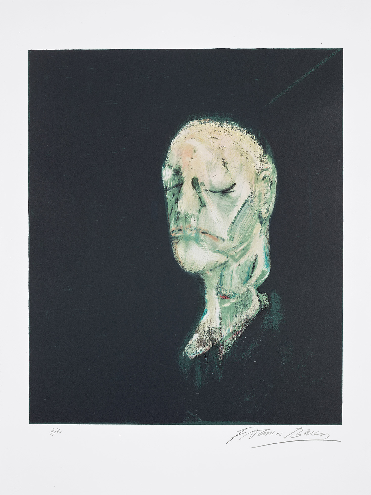 Francis Bacon — Masque mortuaire de William Blake (after, Study of Portrait based on The Life Mask of William Blake 1955) (S. 27, T. 29)