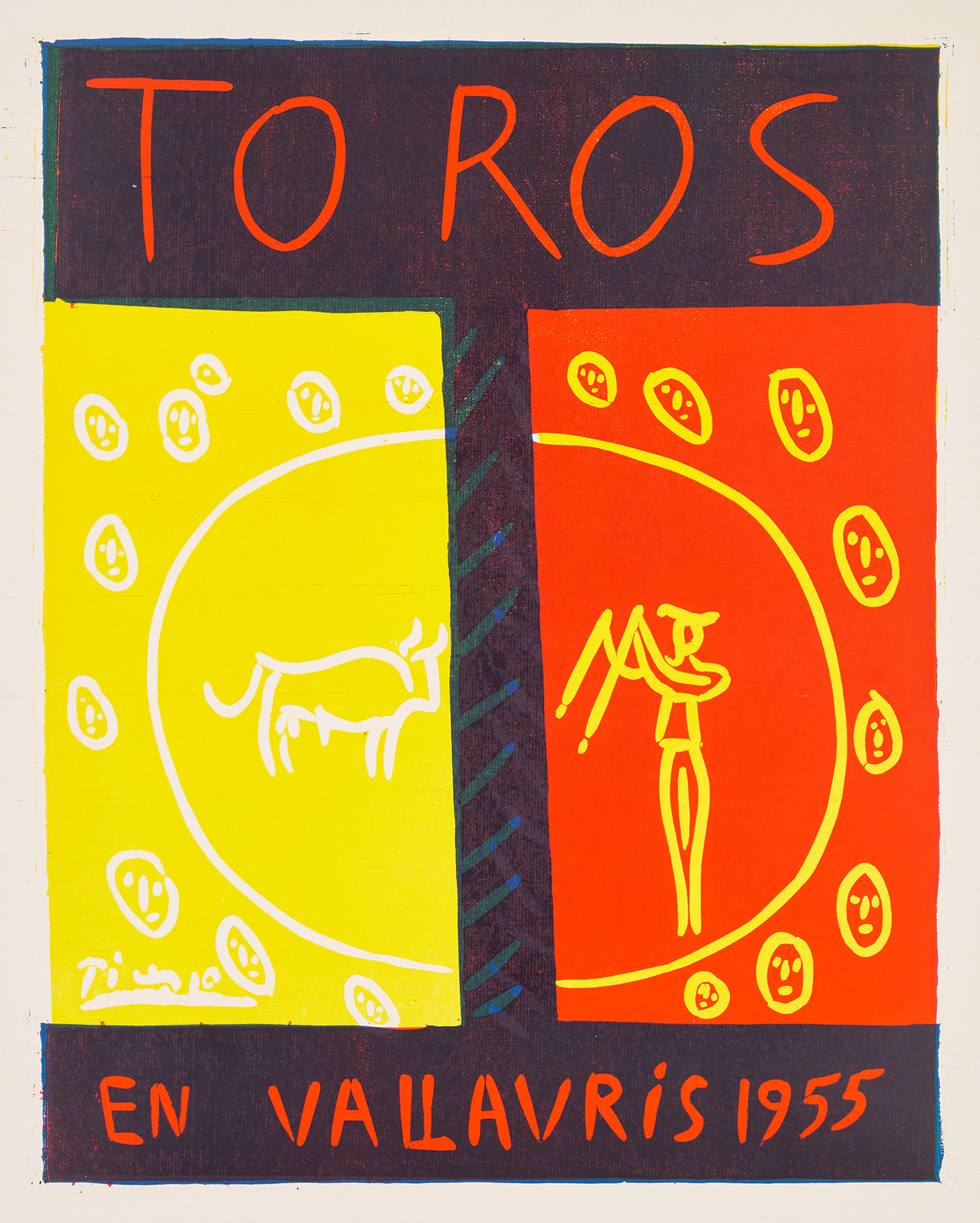 Pablo Picasso — Toros en Vallauris 1955 (Bulls in Vallauris 1955) (Bl. 1265, Ba. 1029, Cz. 14)