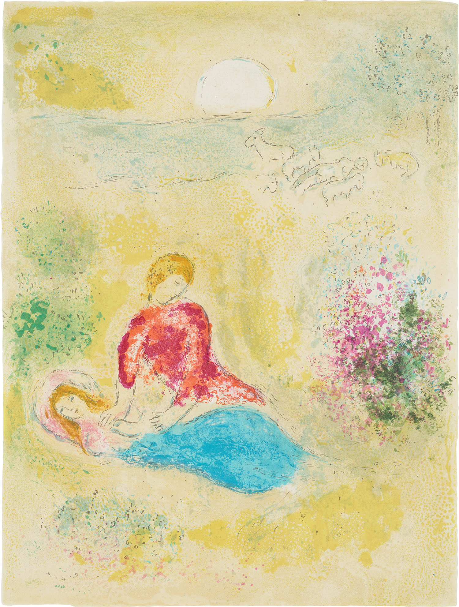 Marc Chagall — L'Arondelle (The Little Swallow), from Daphnis et Chloé (Daphnis and Chloé) (M. 319, C. 46)