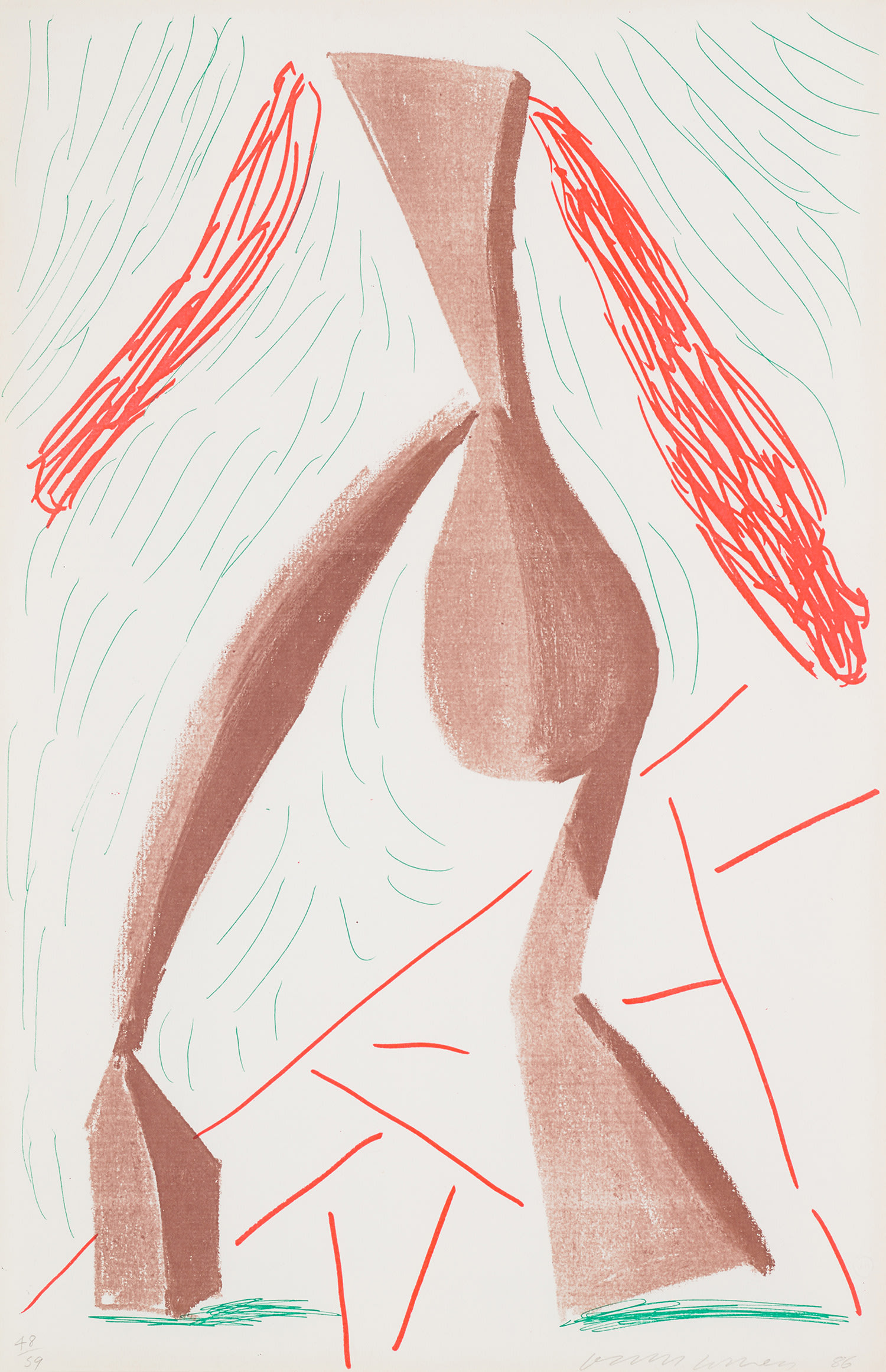 David Hockney — Walking, June (M.C.A.T. 304)