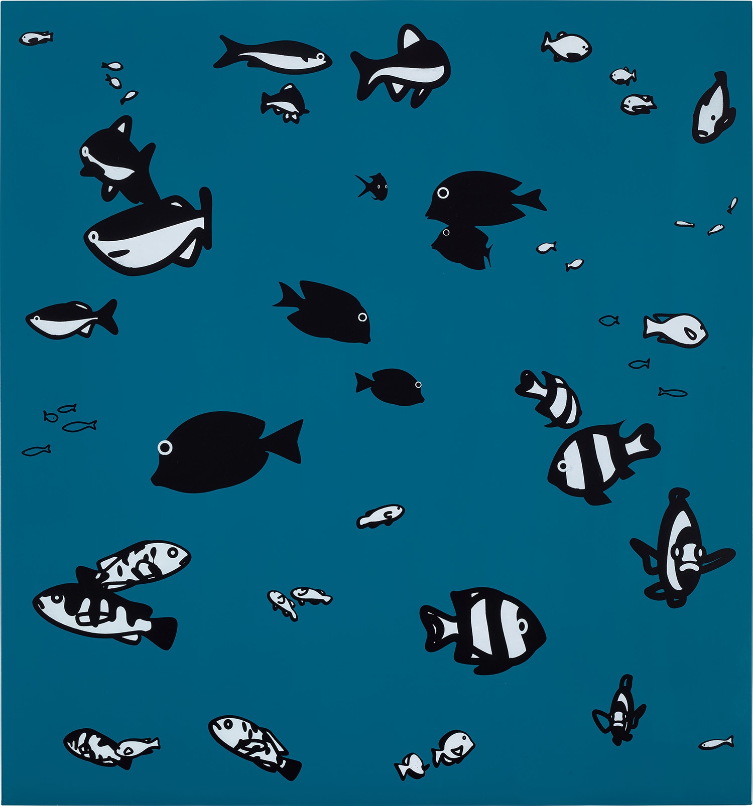 Julian Opie — We Swam Amongst The Fishes (C. 44)