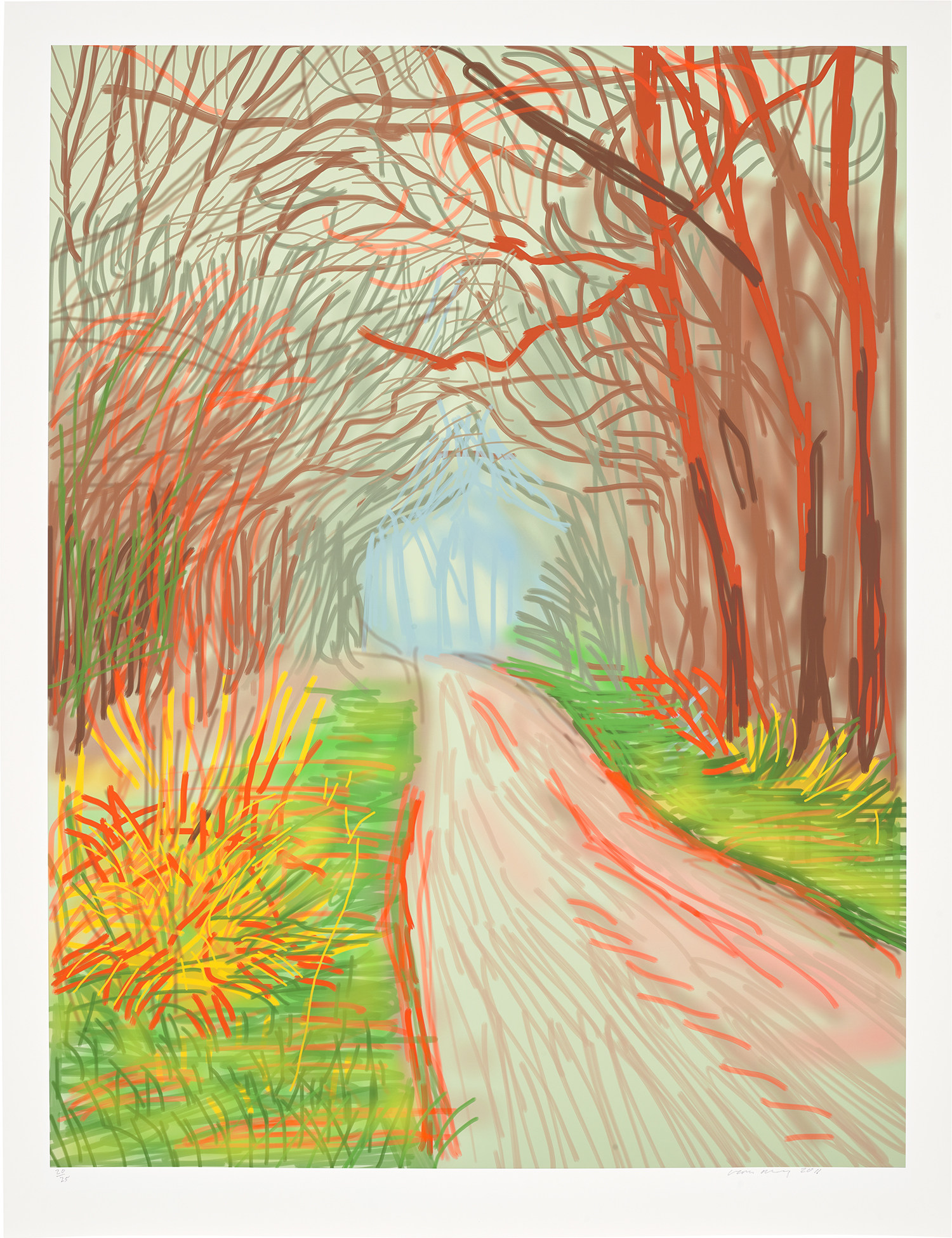 David Hockney — The Arrival of Spring in Woldgate, East Yorkshire in 2011 (twenty eleven) - 13 January