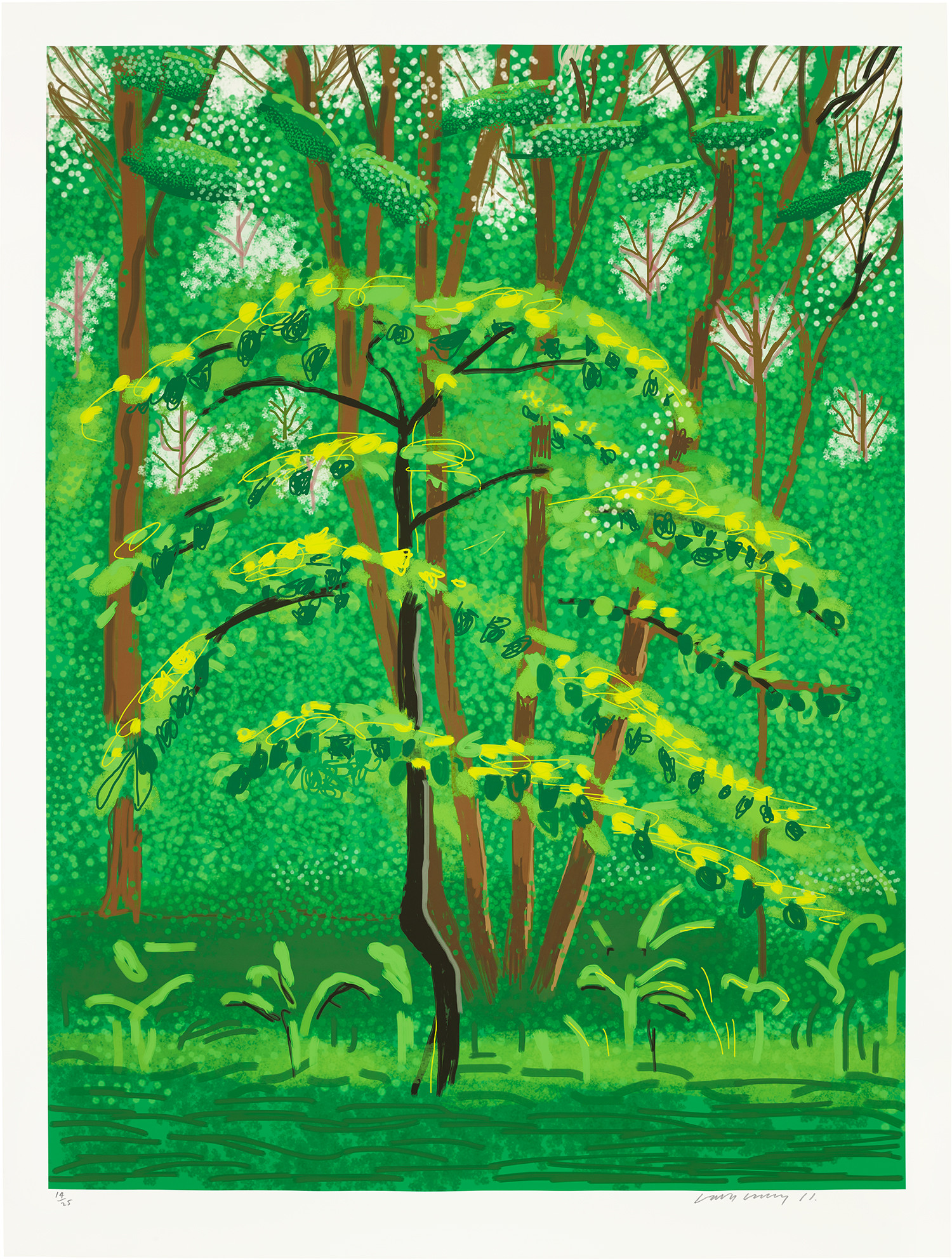 David Hockney — The Arrival of Spring in Woldgate, East Yorkshire in 2011 (twenty eleven) - 19 May