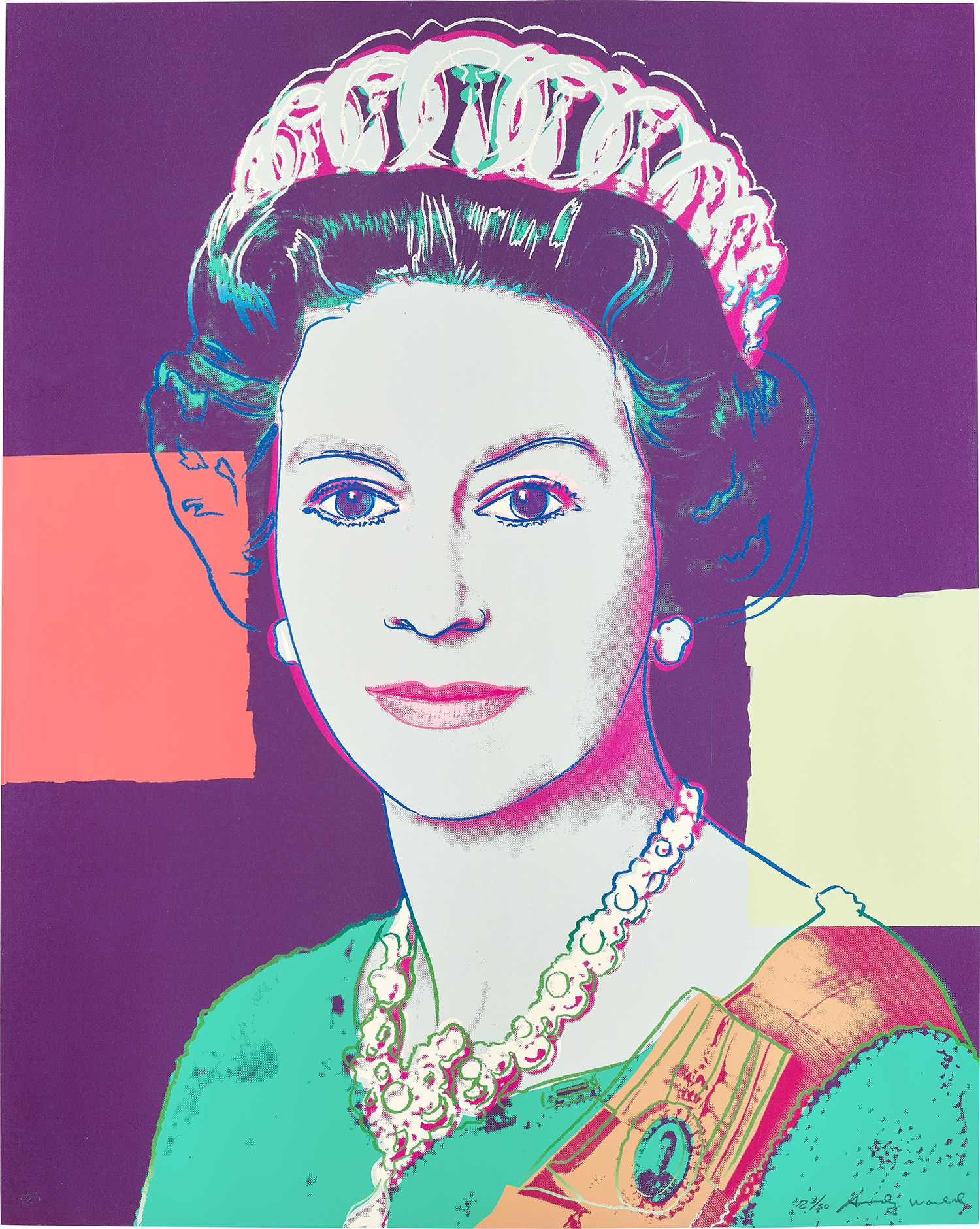 Andy Warhol — Queen Elizabeth II of the United Kingdom, from Reigning Queens (Royal Edition) (F & S. 335A)