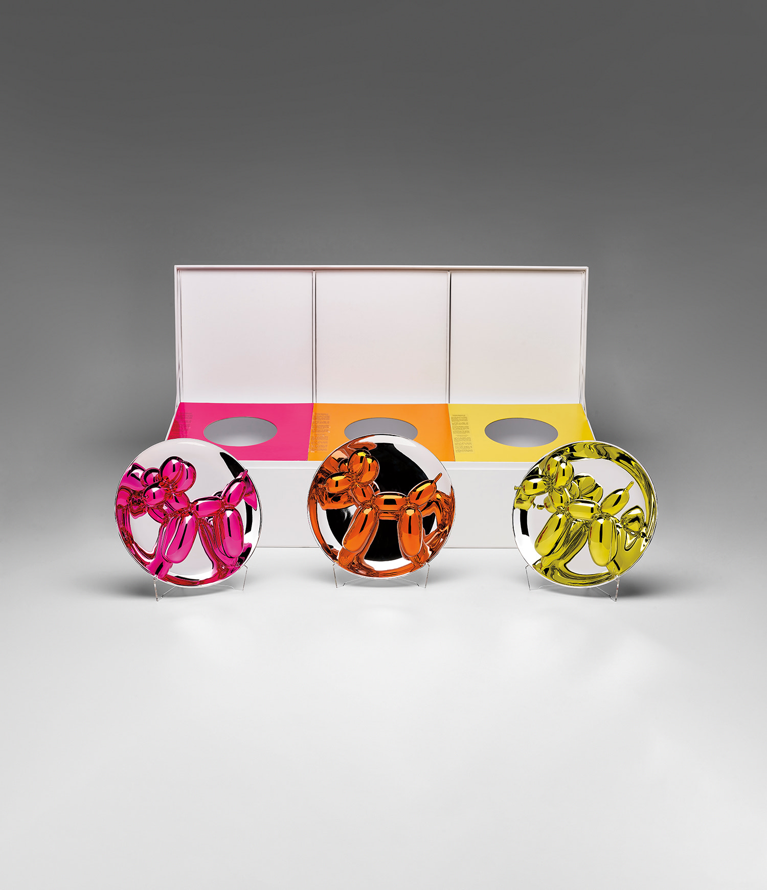 Jeff Koons — Balloon Dogs Presentation Set (Magenta, Orange, Yellow)