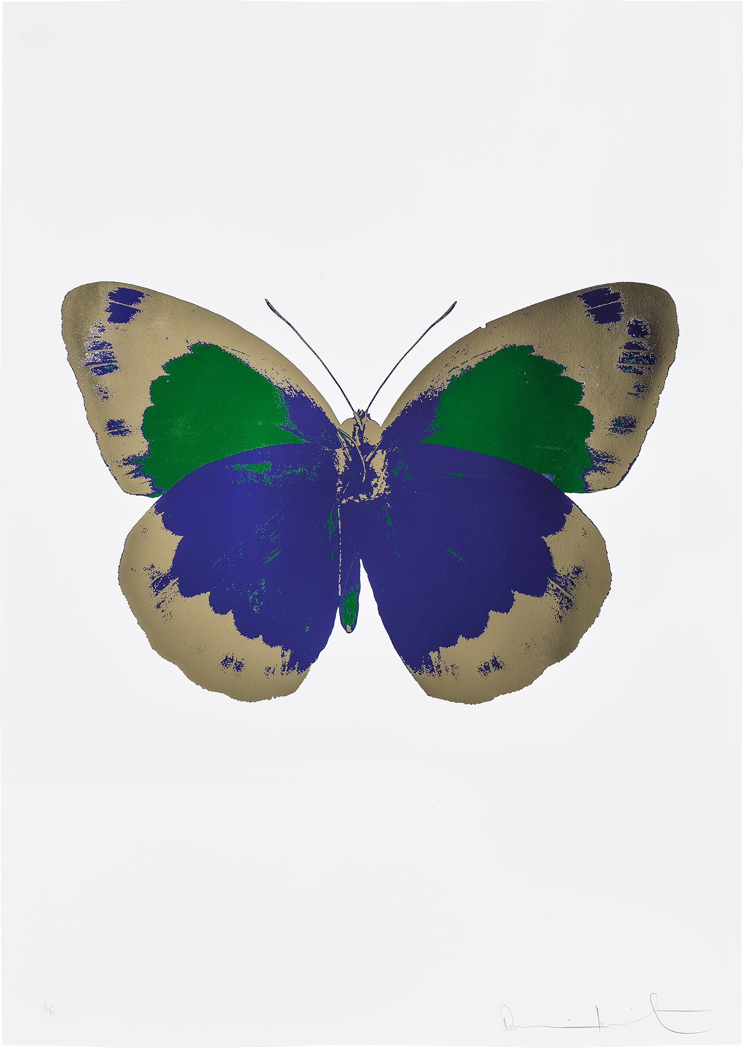 Damien Hirst — The Souls II - Westminster Blue/Cool Gold/Emerald Green