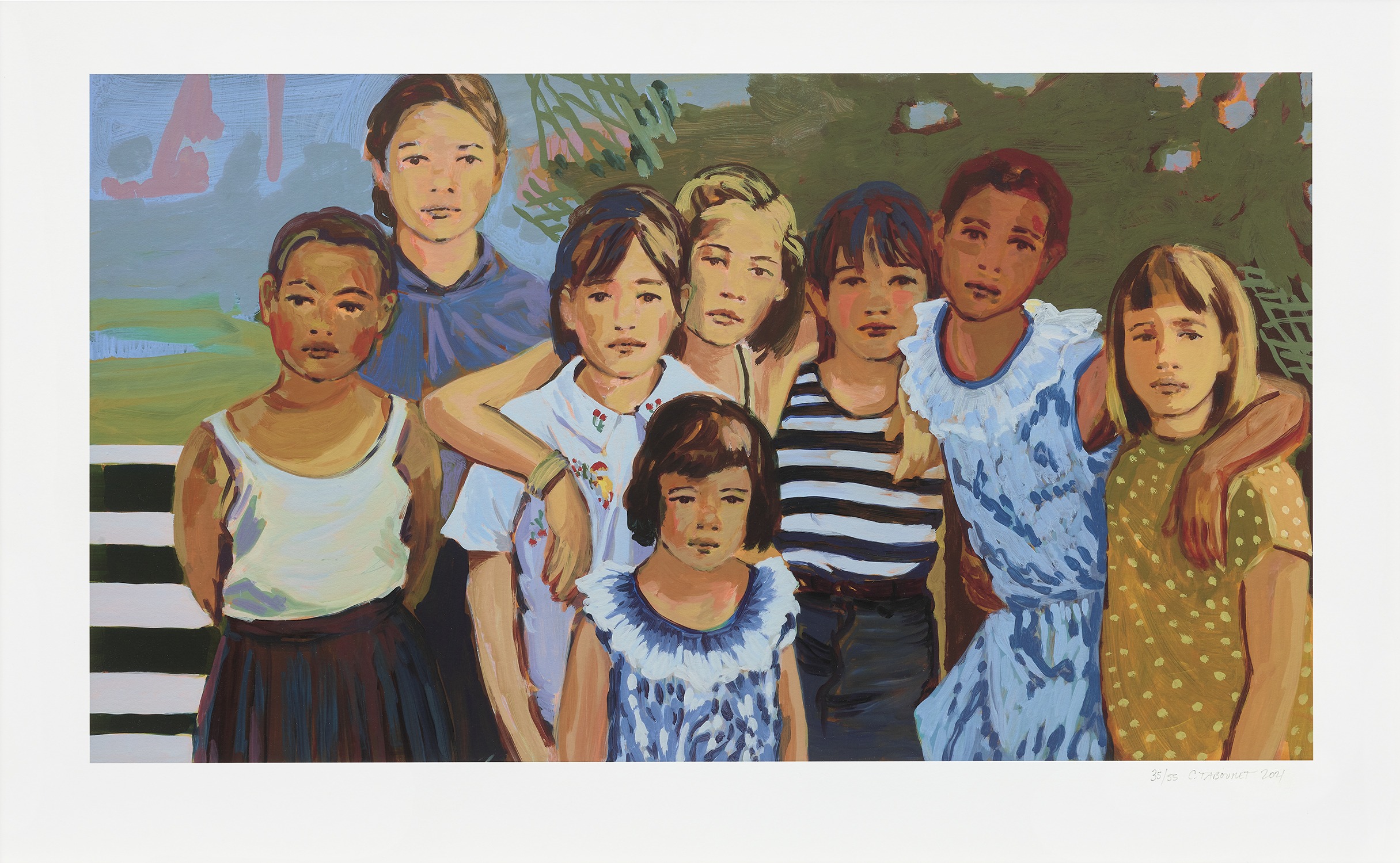 Claire Tabouret — Girlfriends (Stripes)