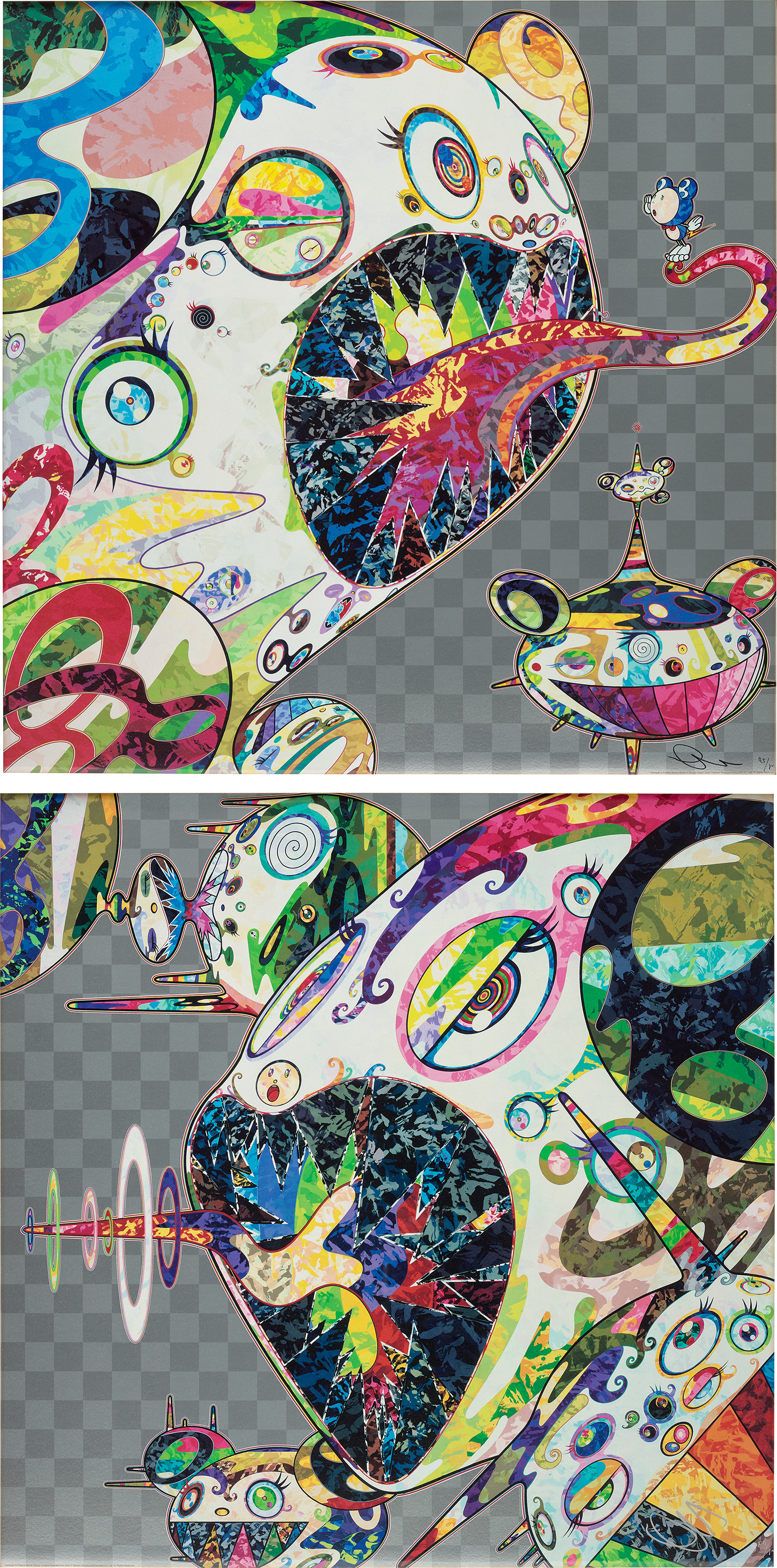 Takashi Murakami — Homage to Francis Bacon (Study of Isabel Rawsthorne); and Homage to Francis Bacon (Study of George Dyer)
