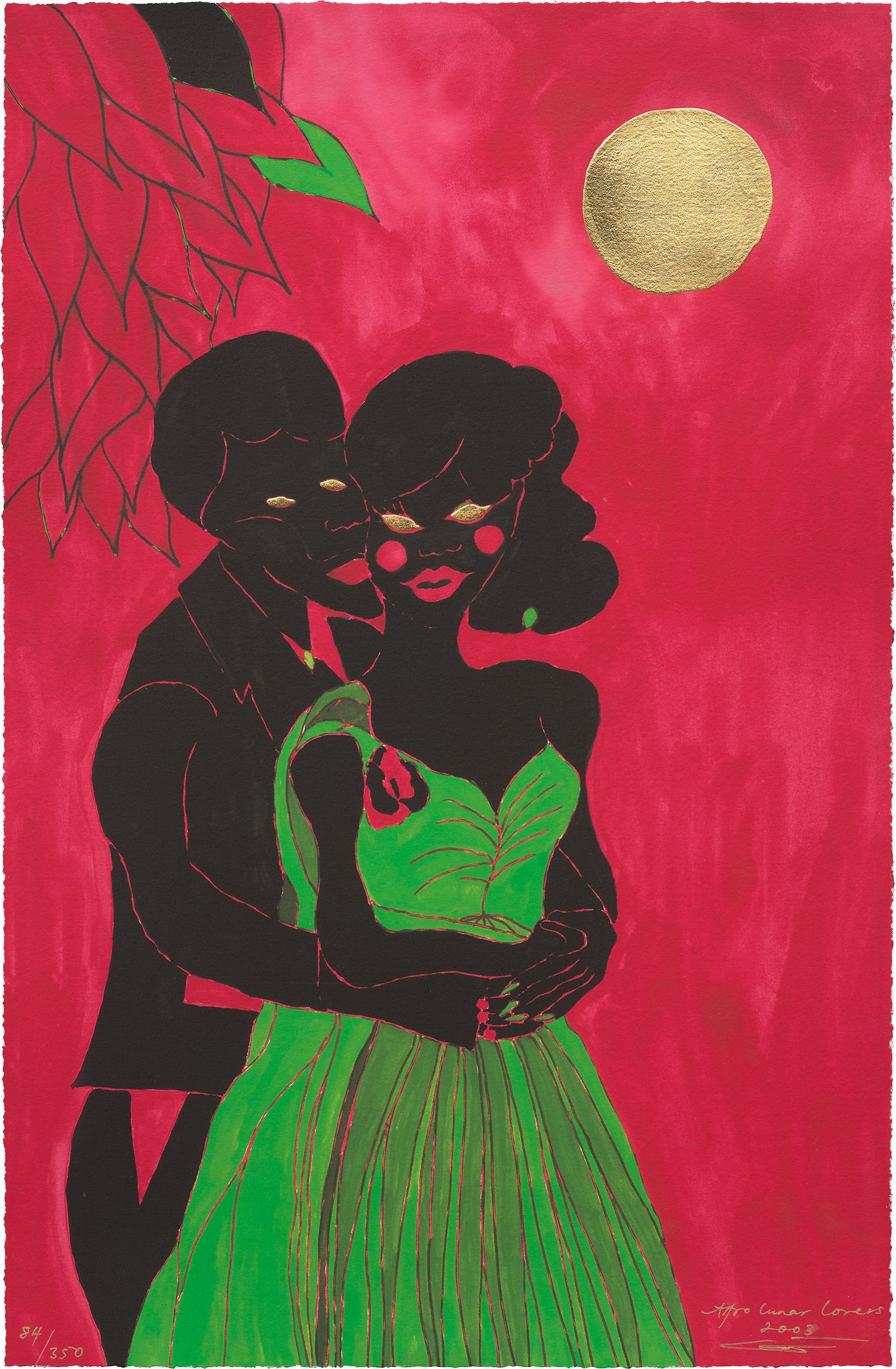 Chris Ofili — Afro Lunar Lovers I