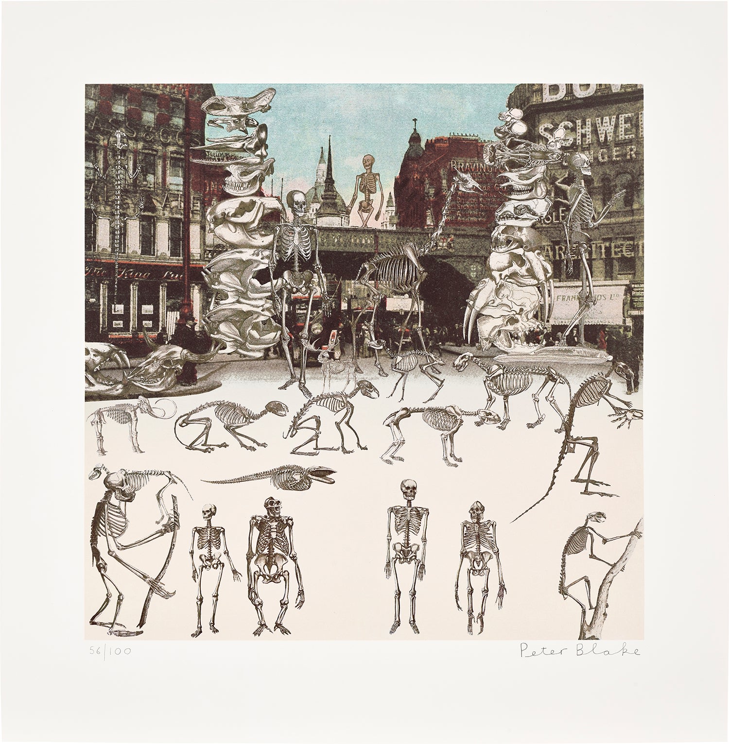 Peter Blake — Ludgate Circus - Day of the Skeletons, from The London Suite