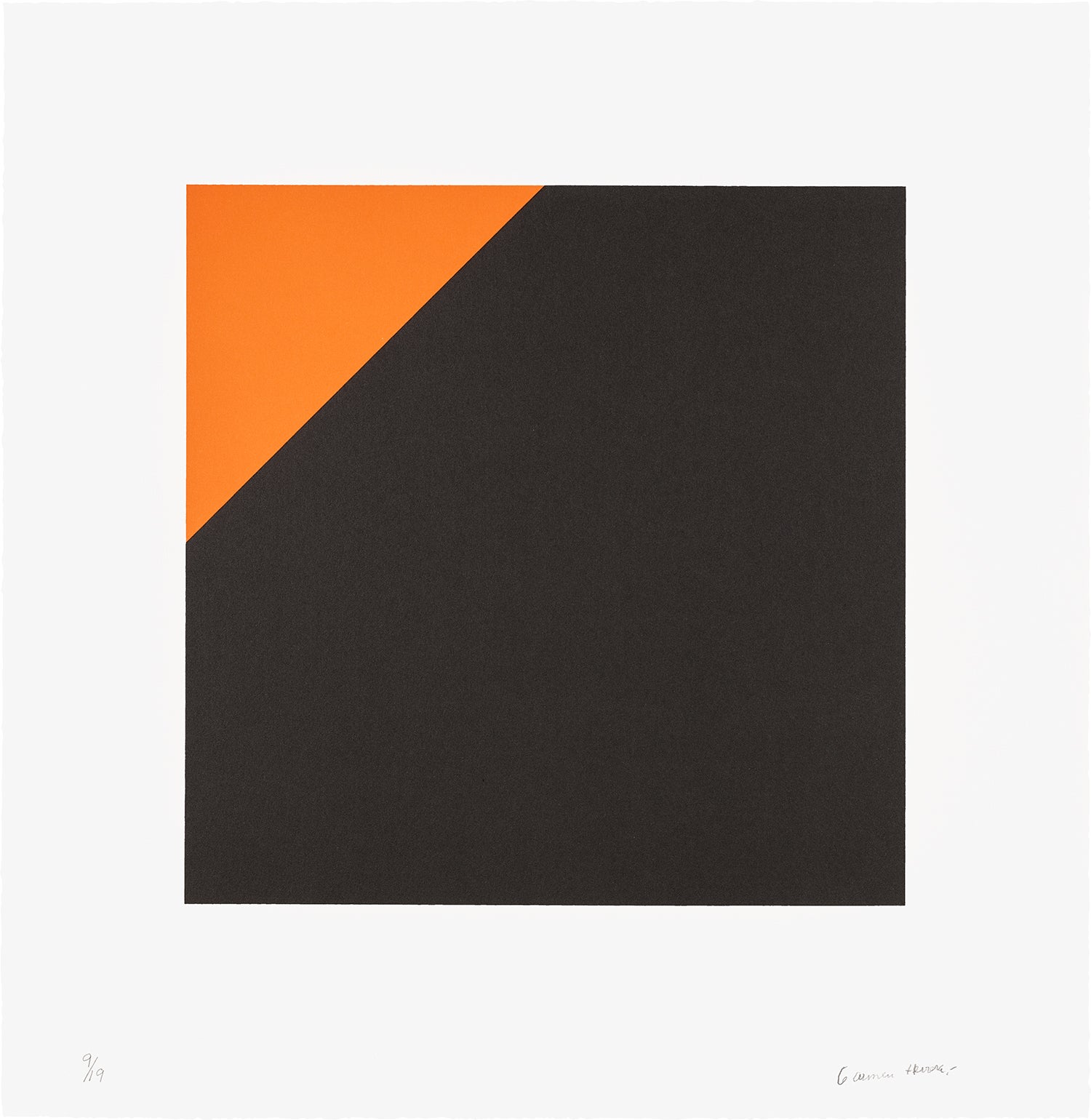Carmen Herrera — Negro y Naranja (Black and Orange)