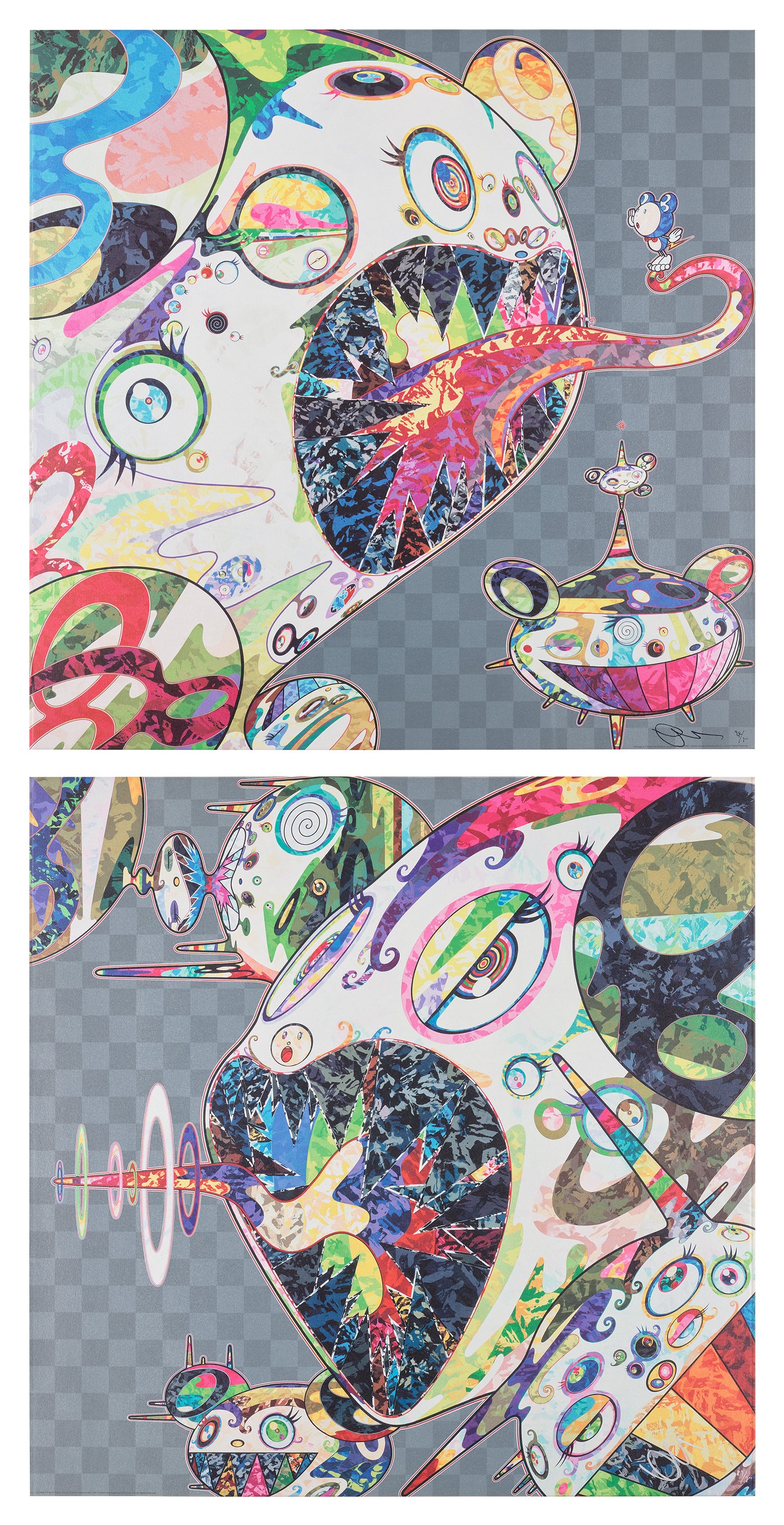 Takashi Murakami — Homage to Francis Bacon (Study of George Dyer); and Homage to Francis Bacon (Study of Isabel Rawsthorne)