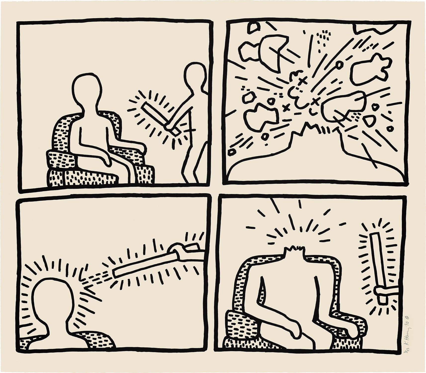 Keith Haring — The Blueprint Drawings: plate 14 (L. p. 182)