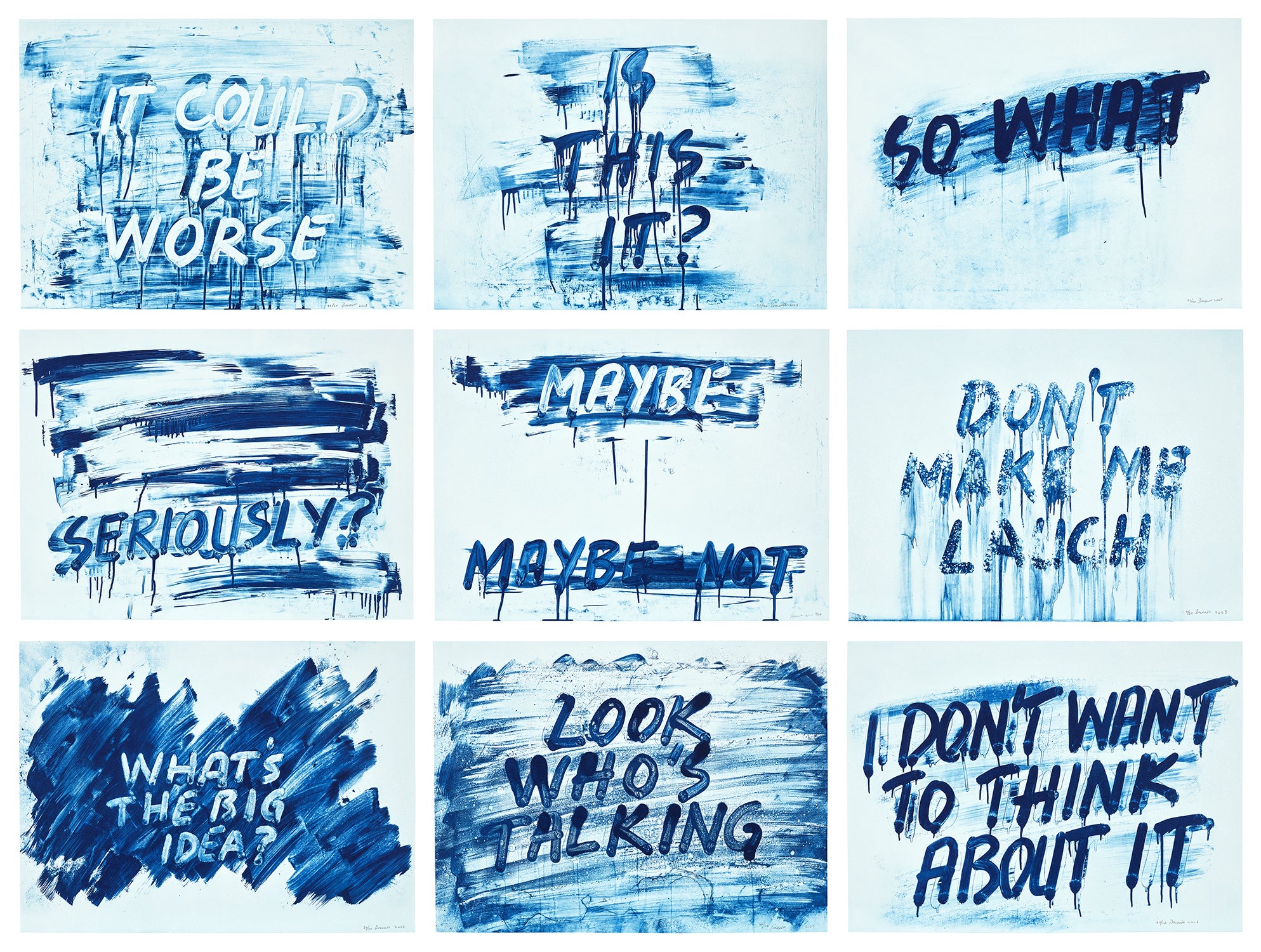 Mel Bochner — Exasperations (K.W. 2023.02-2023.10)