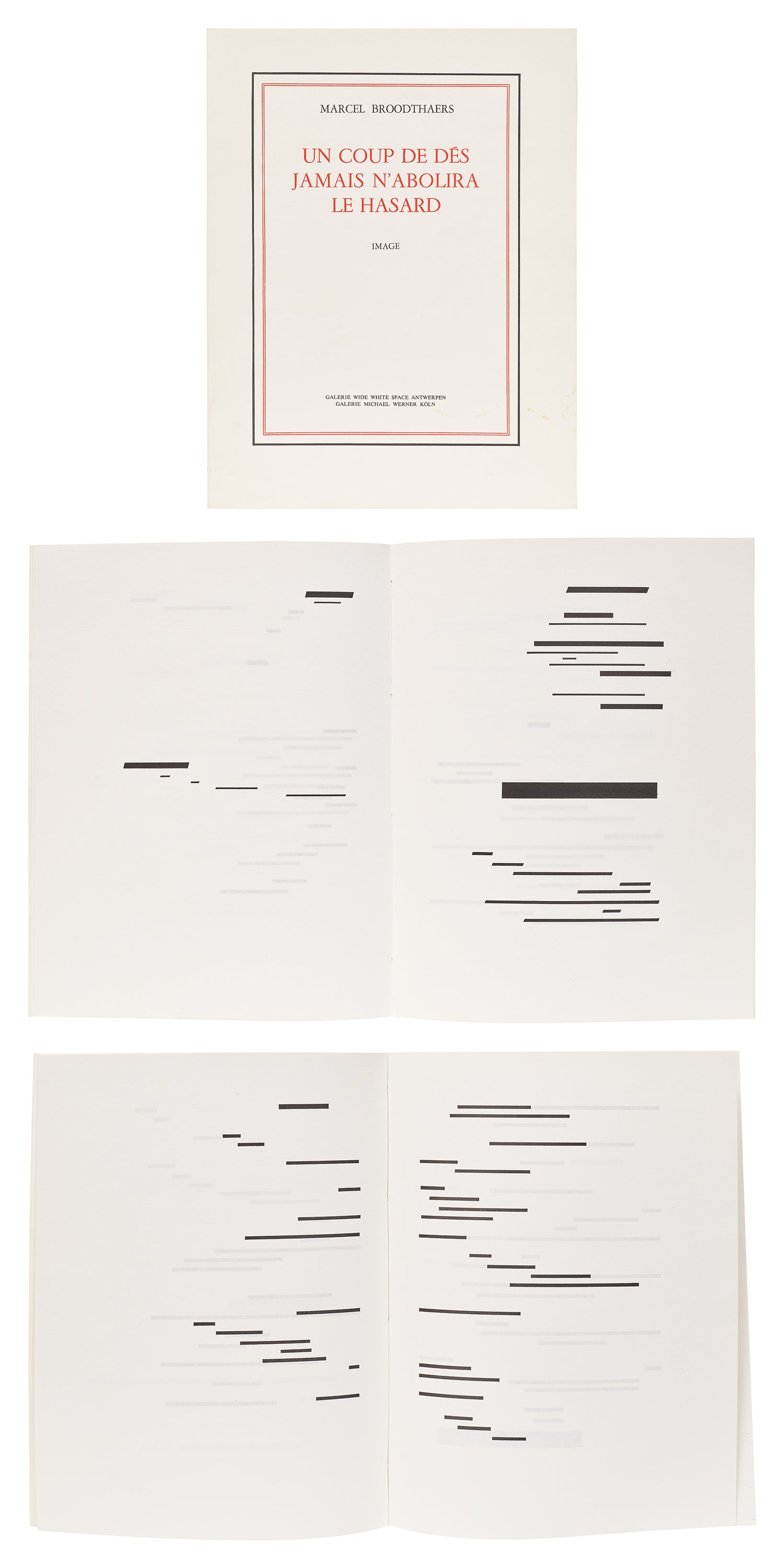 Marcel Broodthaers — Un coup de dés jamais n'abolira le hasard. Image (A Throw of the Dice Will Never Abolish Chance. Image) (V. 33)