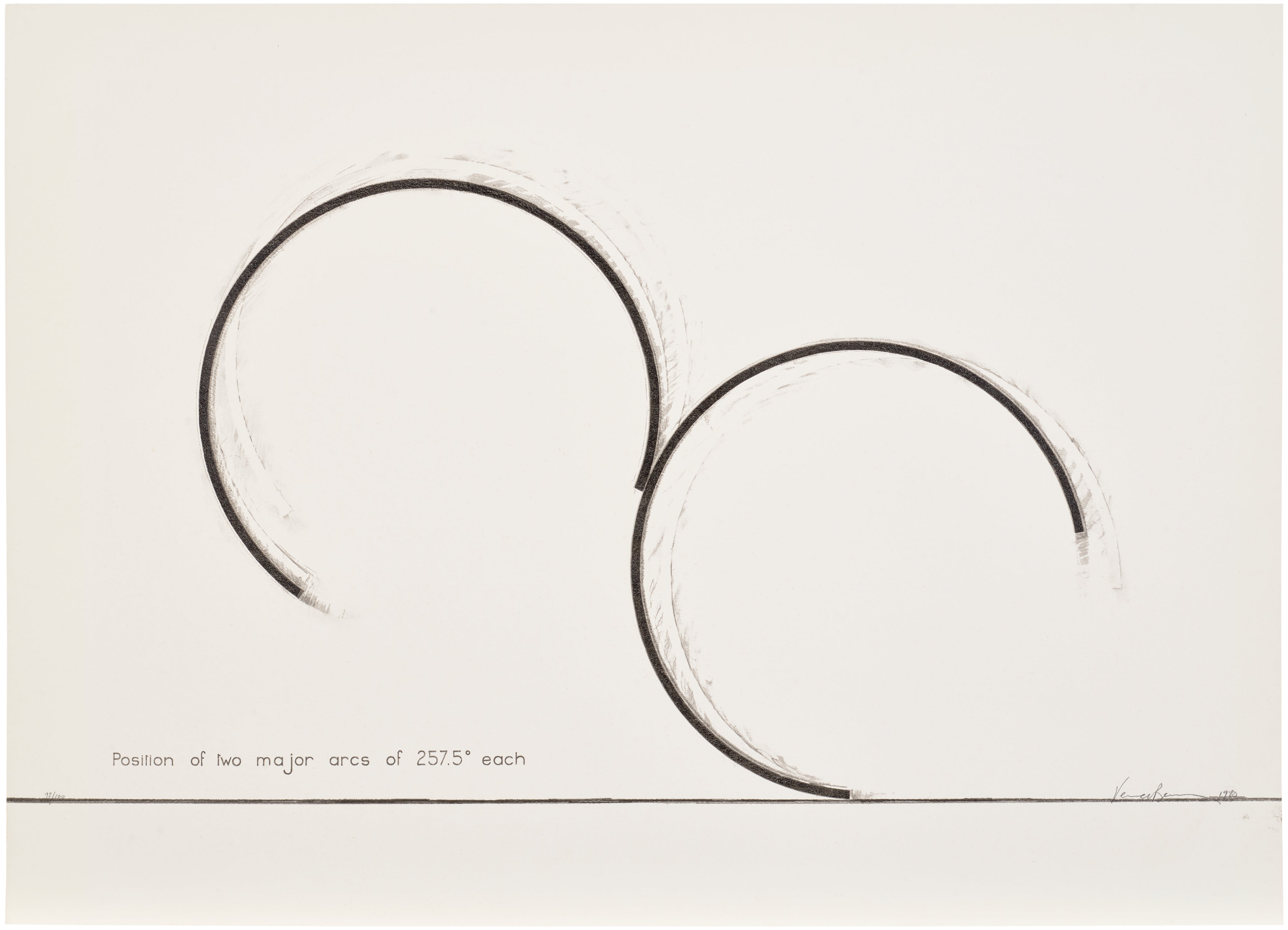 Bernar Venet — Position of Two Major Arcs