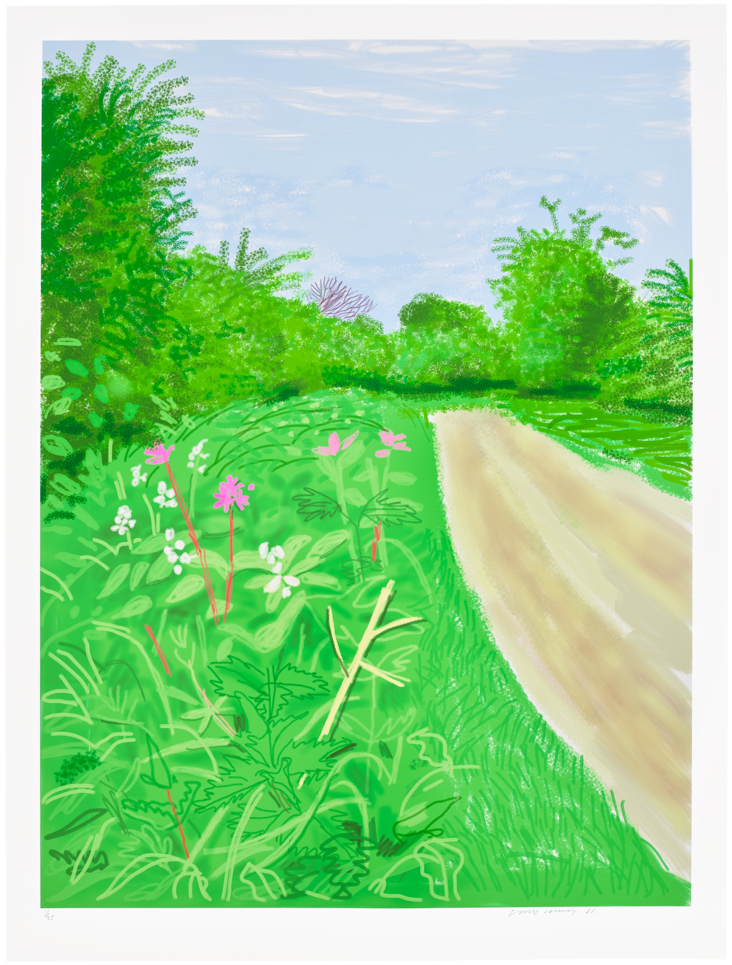 David Hockney — The Arrival of Spring in Woldgate