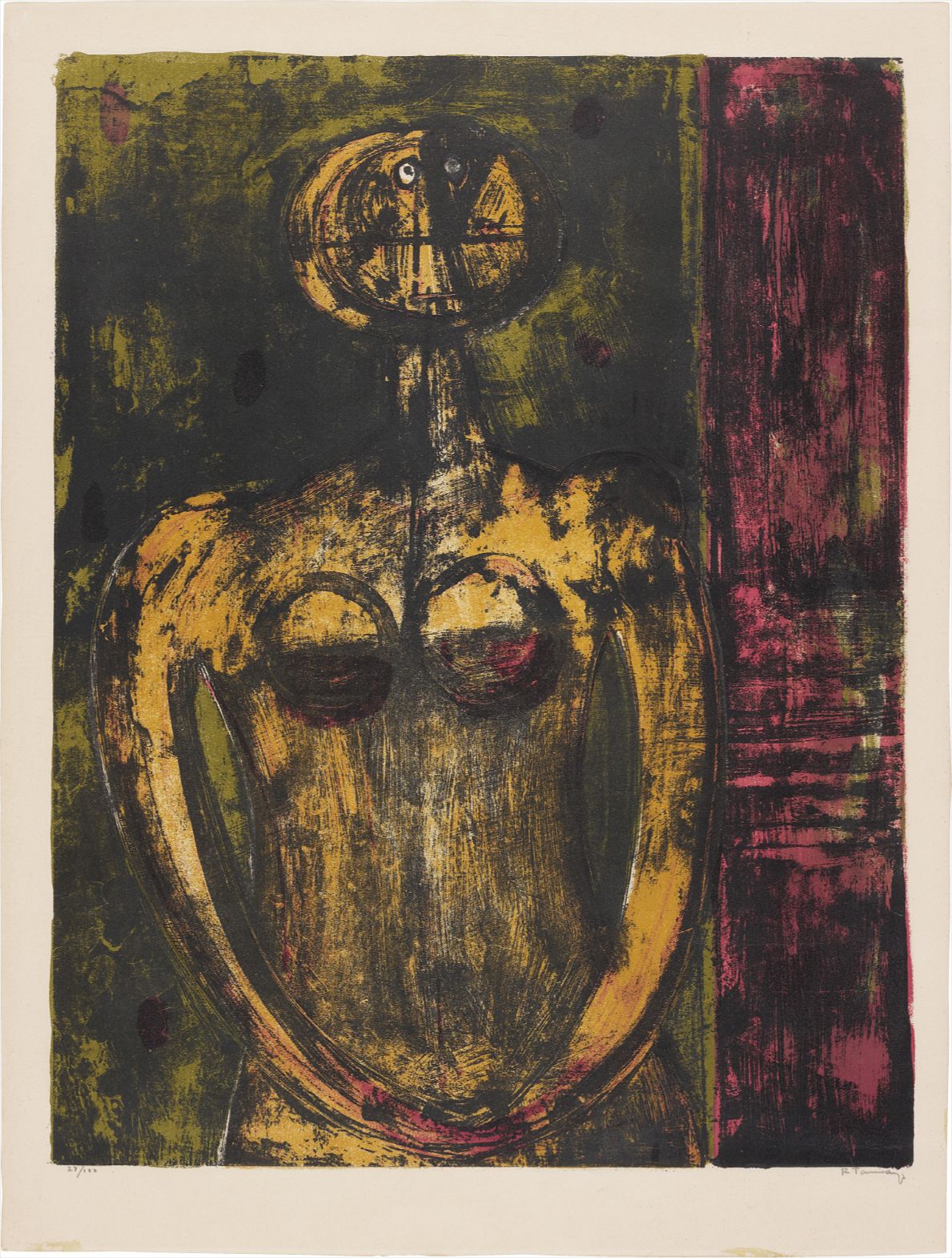 Rufino Tamayo — Desnudo en Naranja (Nude in Orange)