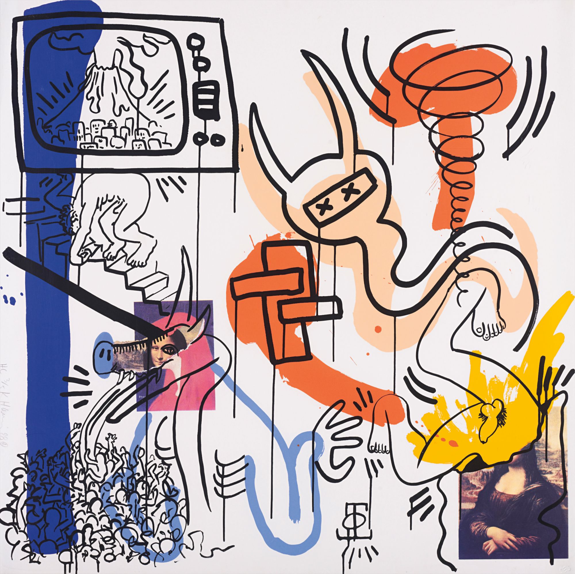 Keith Haring — Apocalypse 7, from Apocalypse series