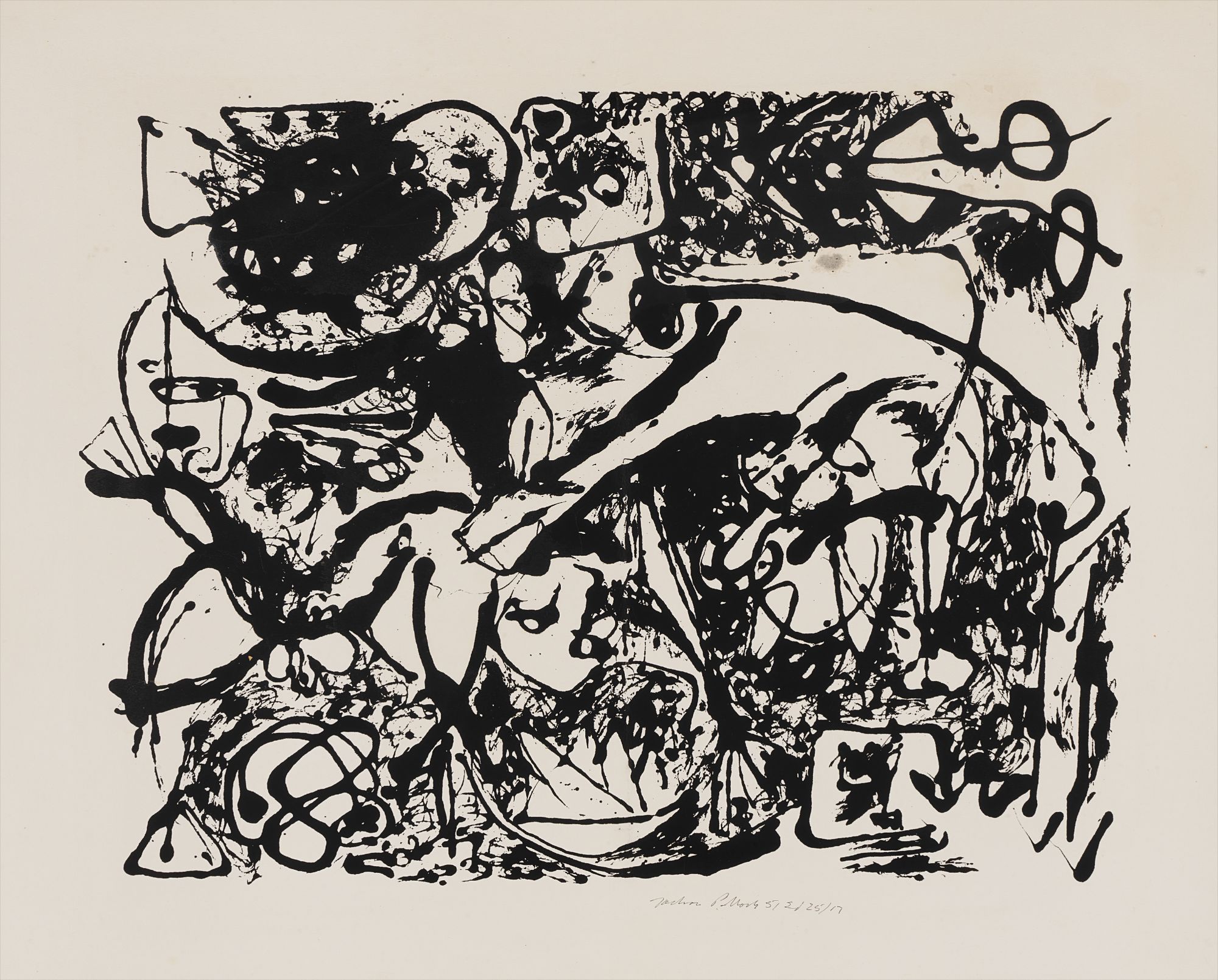 Number 8 (Black Flowing)