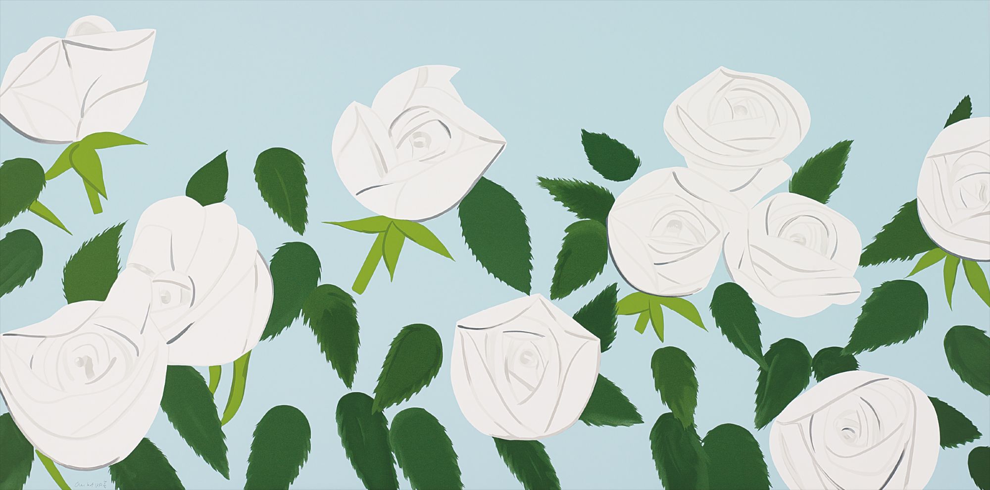 Alex Katz — White Roses