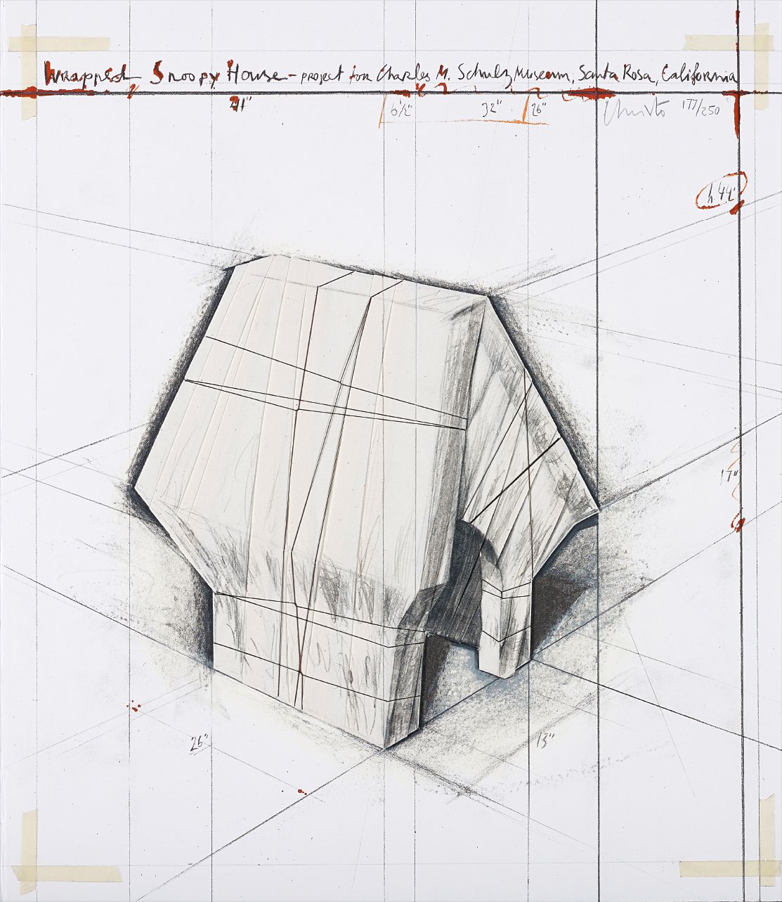 Christo and Jeanne-Claude — Wrapped Snoopy House, Project for Charles M. Schulz Museum