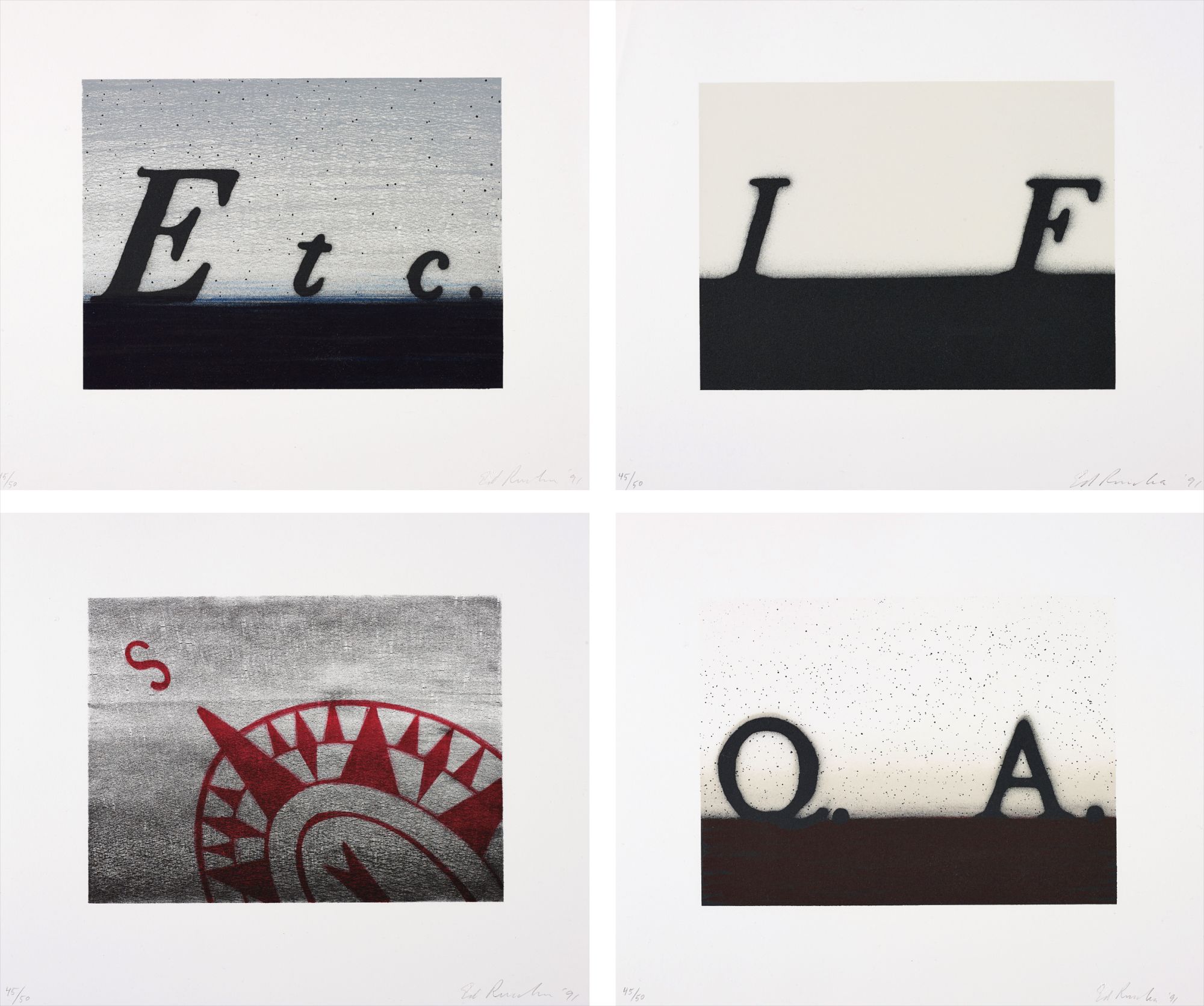 Ed Ruscha — Etc.; If; South; and Question & Answer