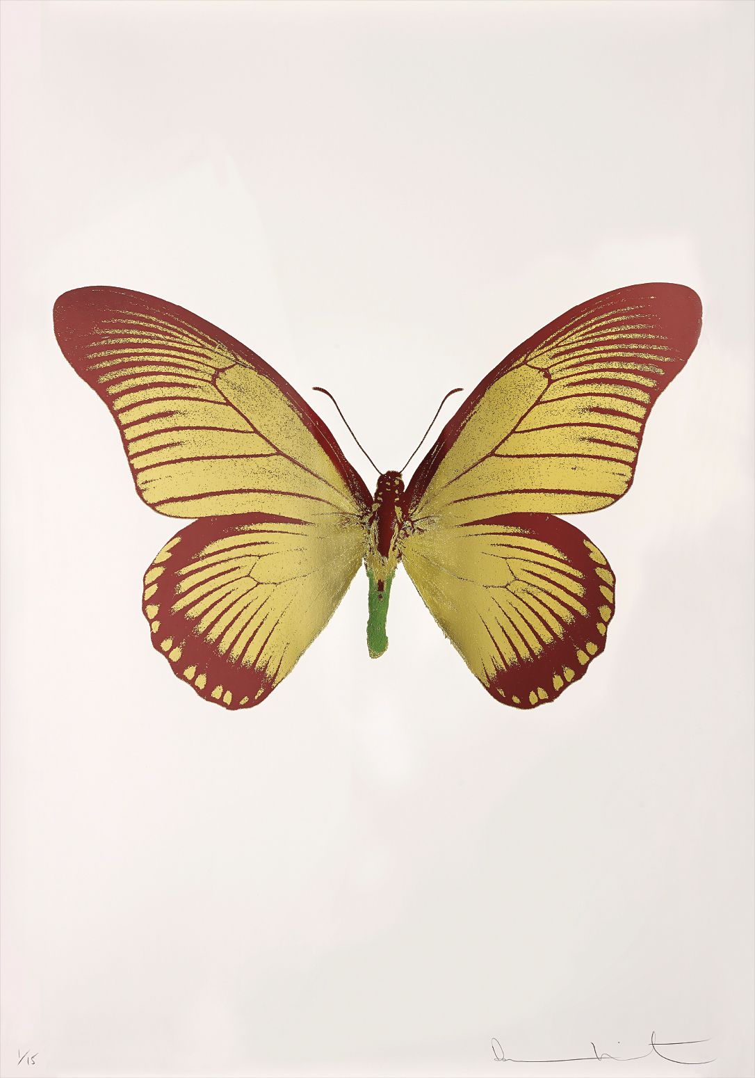 Damien Hirst — The Souls IV (Oriental Gold/Burgundy/Leaf Green)