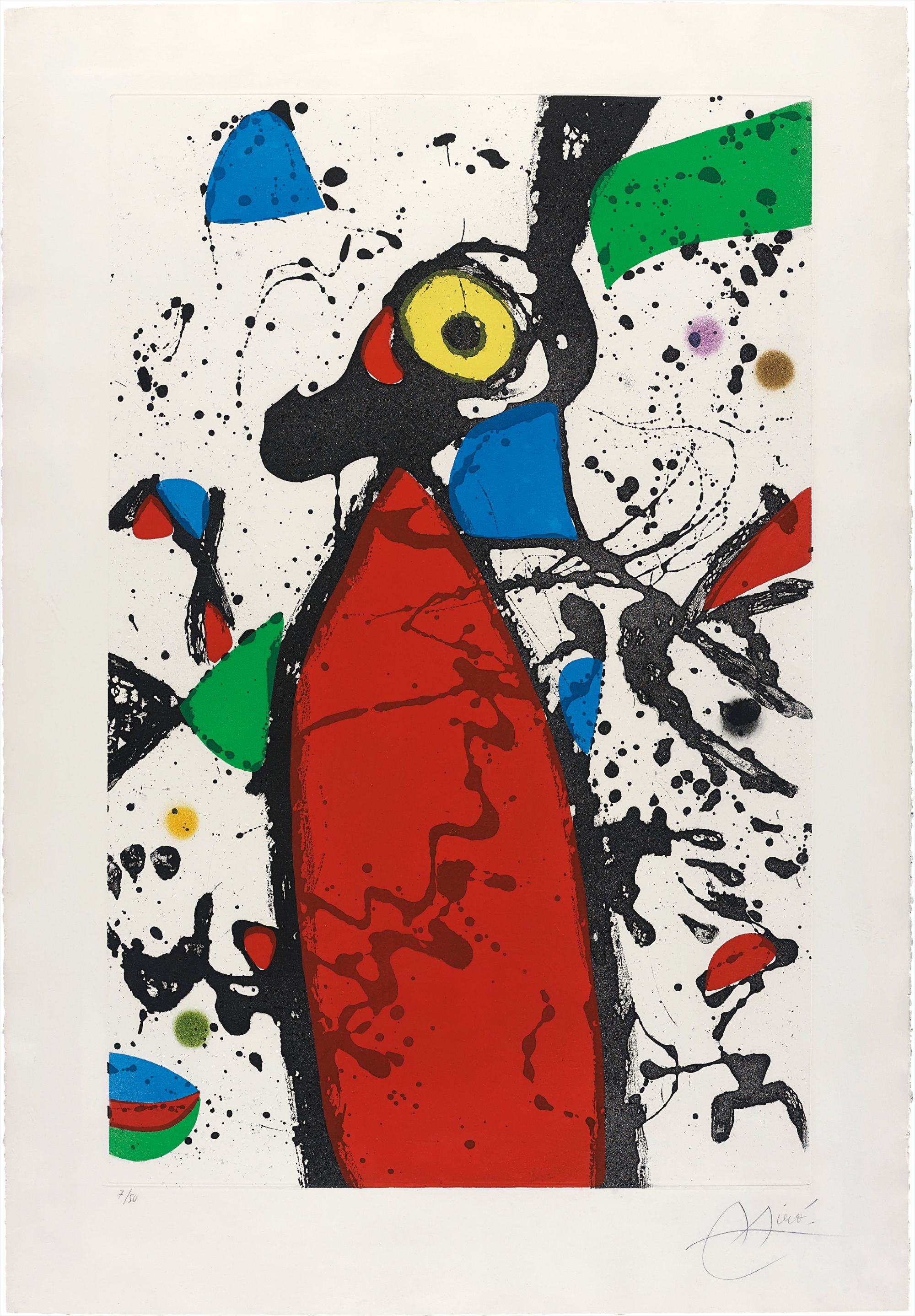 Joan Miró — Souris rouge à la mantille (Red Mouse in Mantilla)