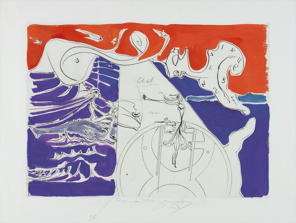 Salvador Dalí — La Machine à coudre, for Hommage à Leonardo da Vinci (American Inventions) (The Sewing-Machine, for Homage to Leonardo da Vinci (American Inventions))