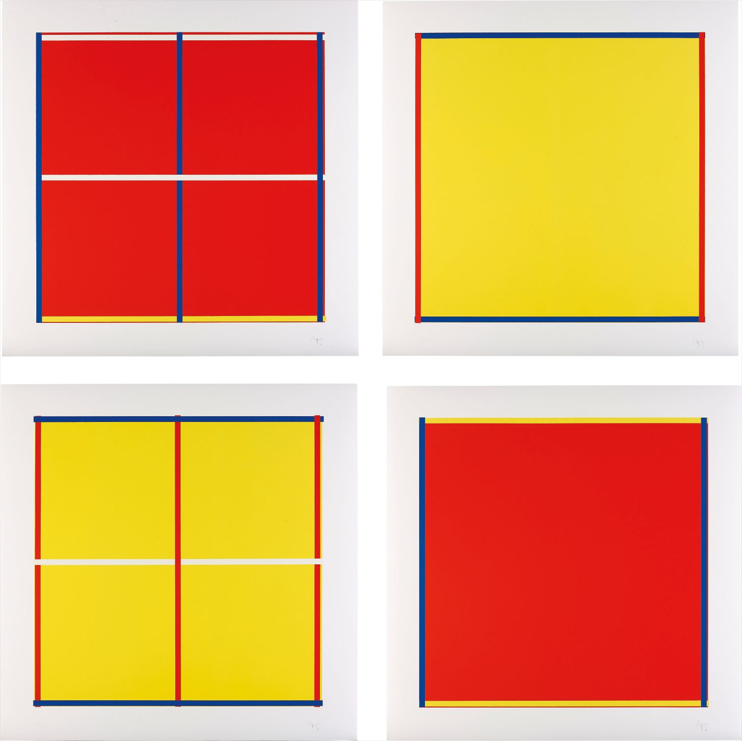Imi Knoebel — Rot, Gelb, Weiß, Blau: four plates