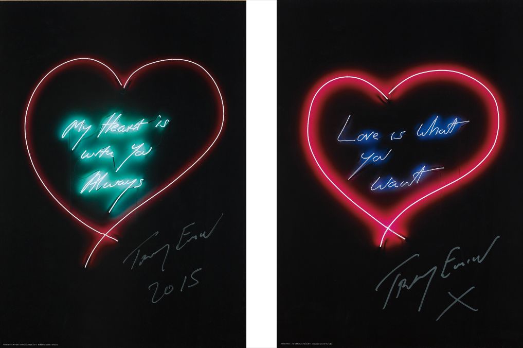 Tracey Emin — My Heart is With You Always; and Love is What You Want