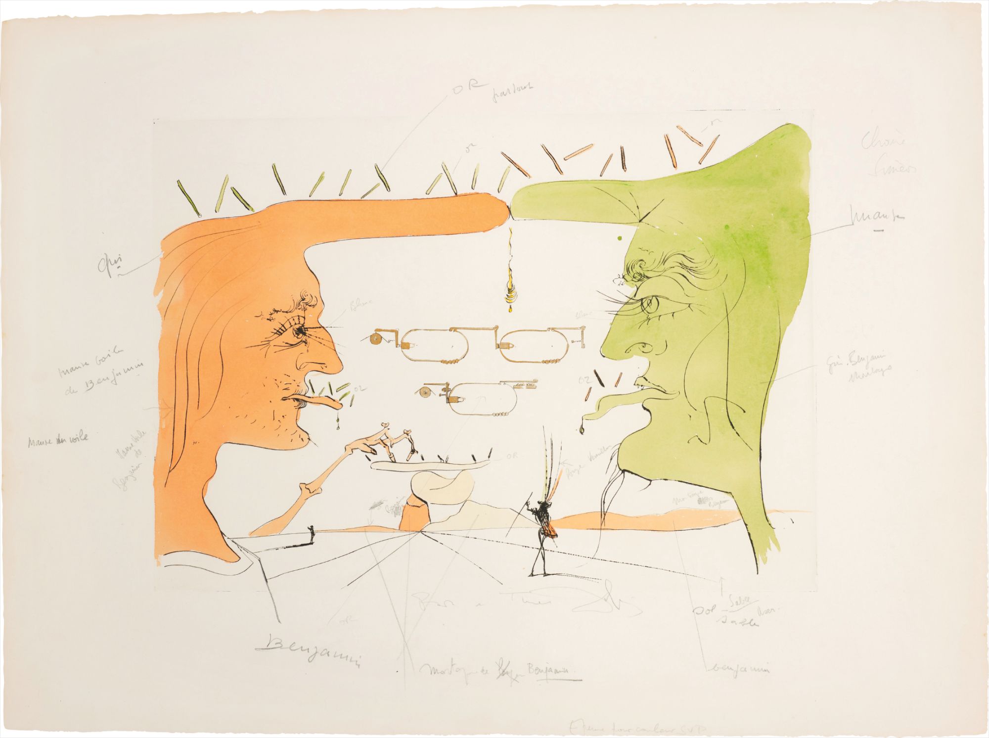 Salvador Dalí — Le Télégraphe (The Telegraph), for Hommage à Leonardo da Vinci (American Inventions)