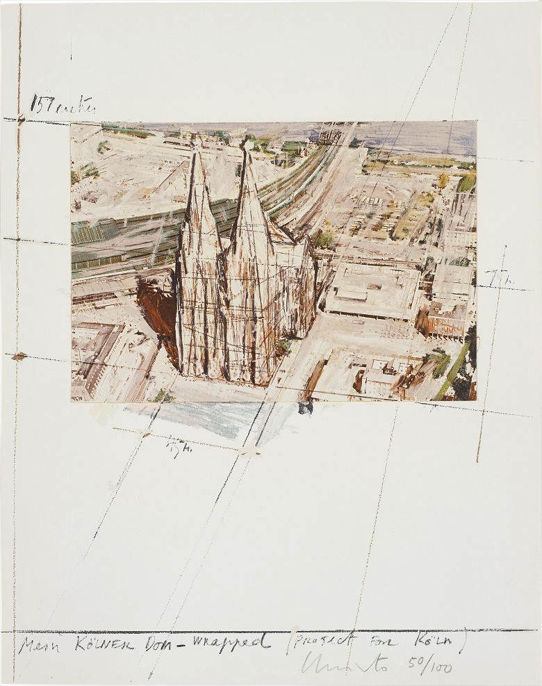 Christo and Jeanne-Claude — Mein Kölner Dom, Wrapped, Project for Köln, from Five Urban Projects