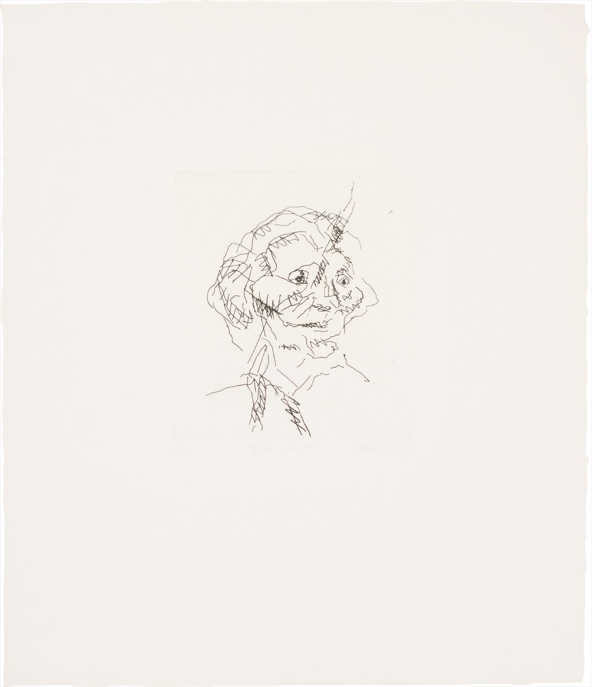 Frank Auerbach — Gerda Boehm, from Six Etchings of Heads