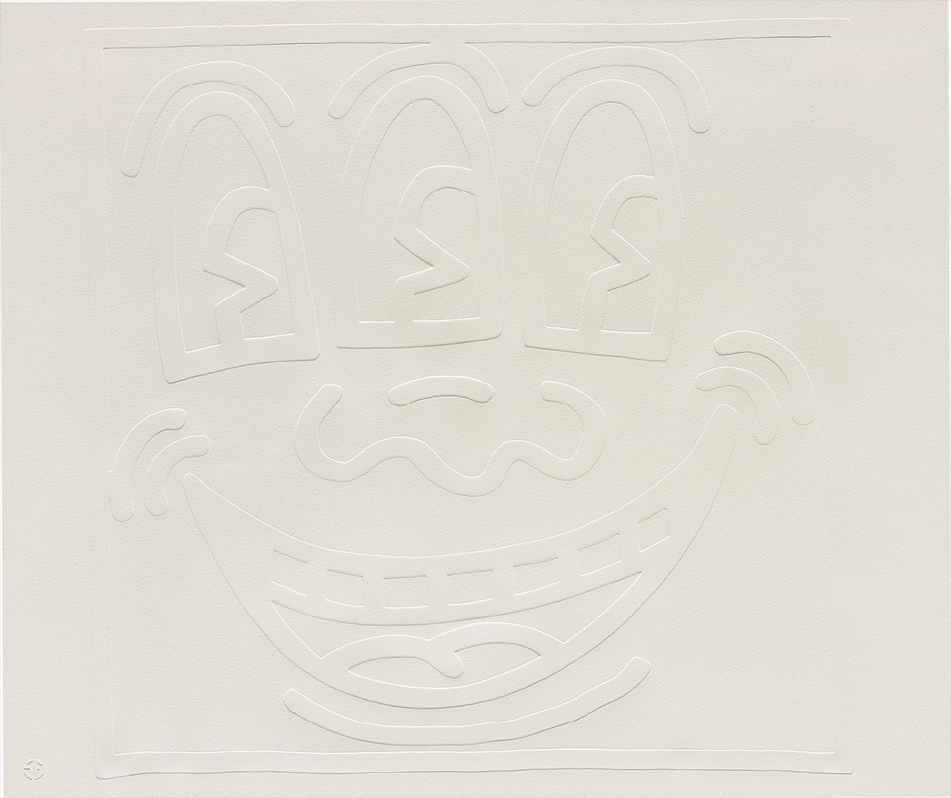 Keith Haring — White Icons: one plate