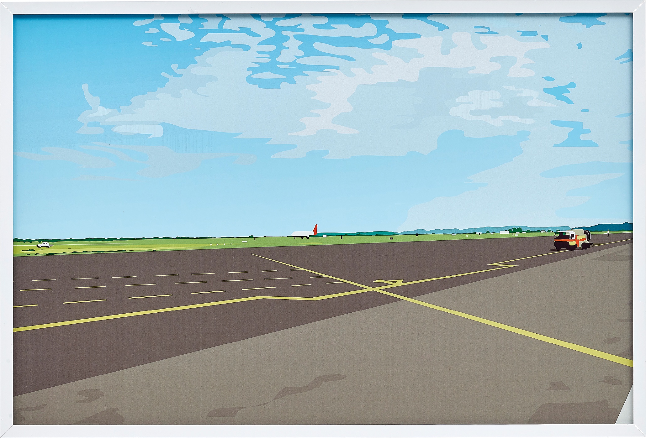 Julian Opie — You Walk to the Plane. It is Hot. You Stand Still. Close your Eyes.