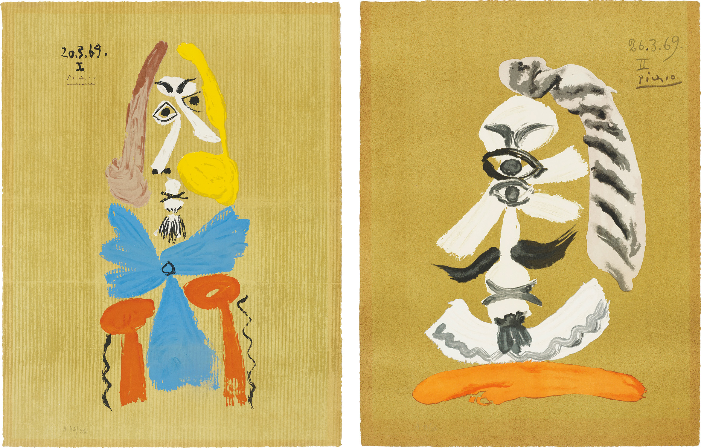 Pablo Picasso — Portrait imaginaire (Imaginary Portraits): two plates